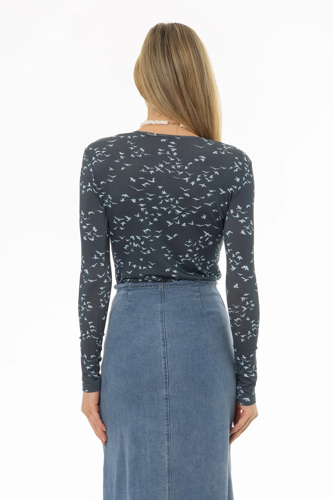 Bird Printed T-Shirt - Image 4
