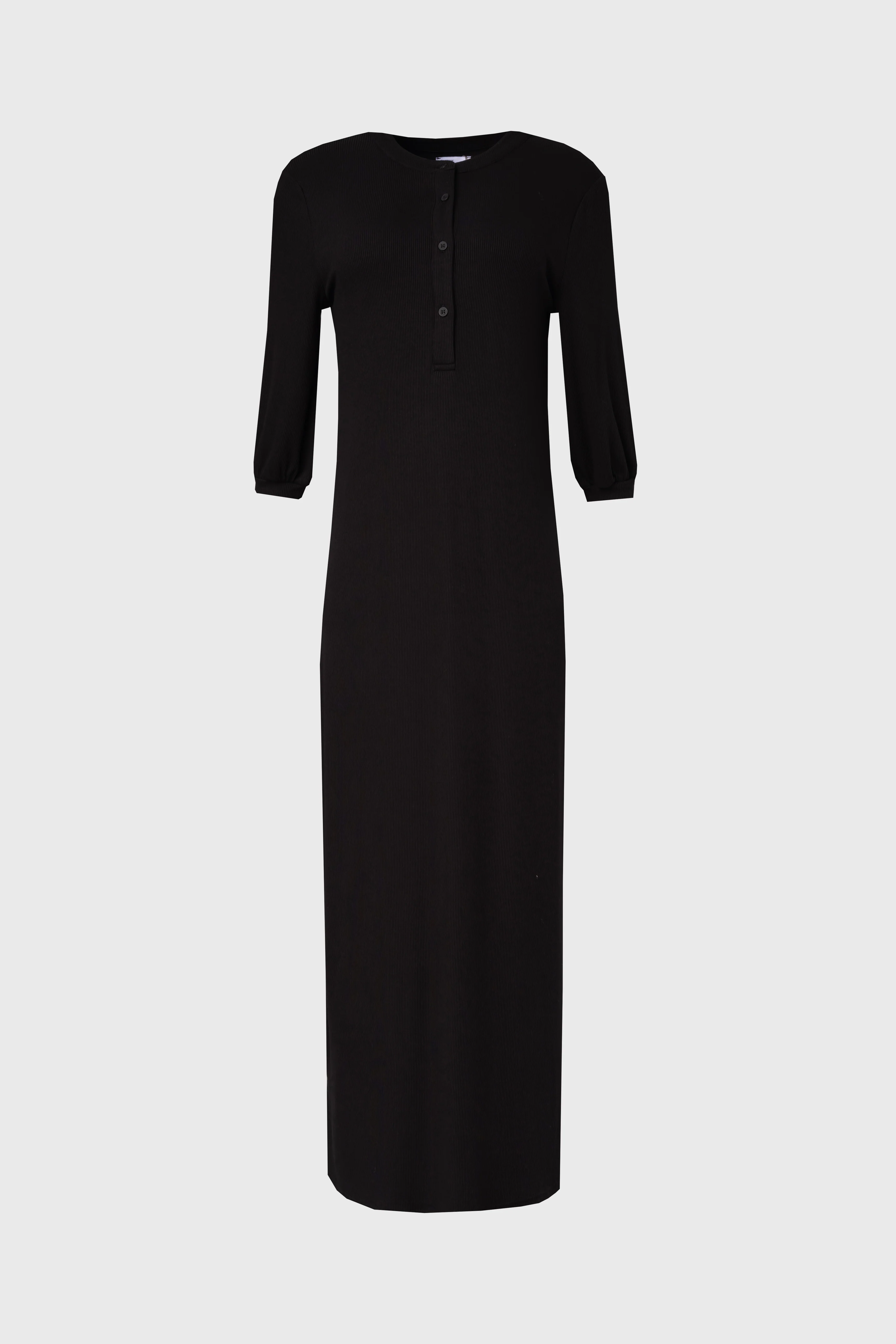 Black 3/4 Sleeve Maxi Dress - Image 6