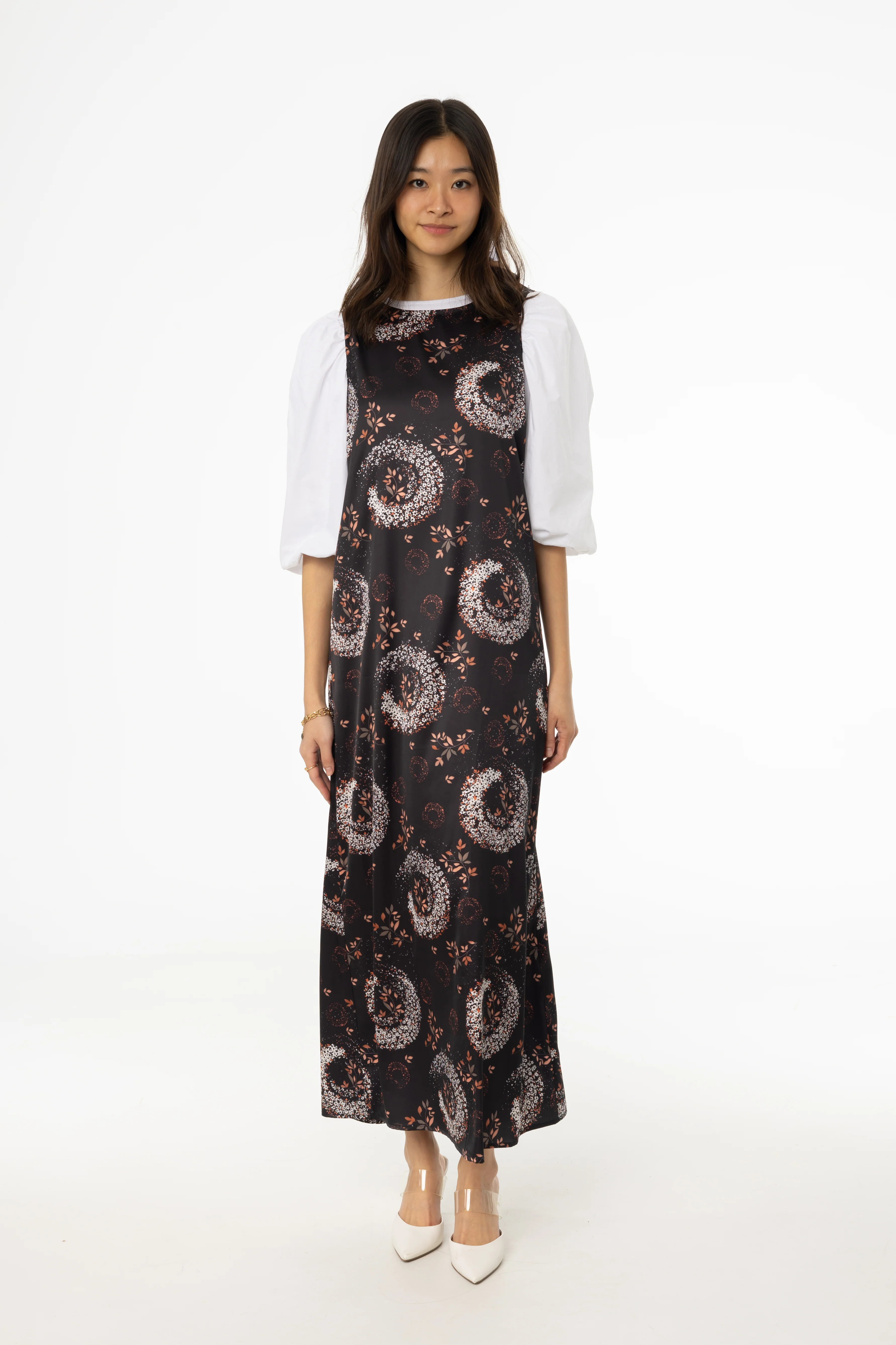 Black and Pink Printed A-Line Slip Jumper - Image 4