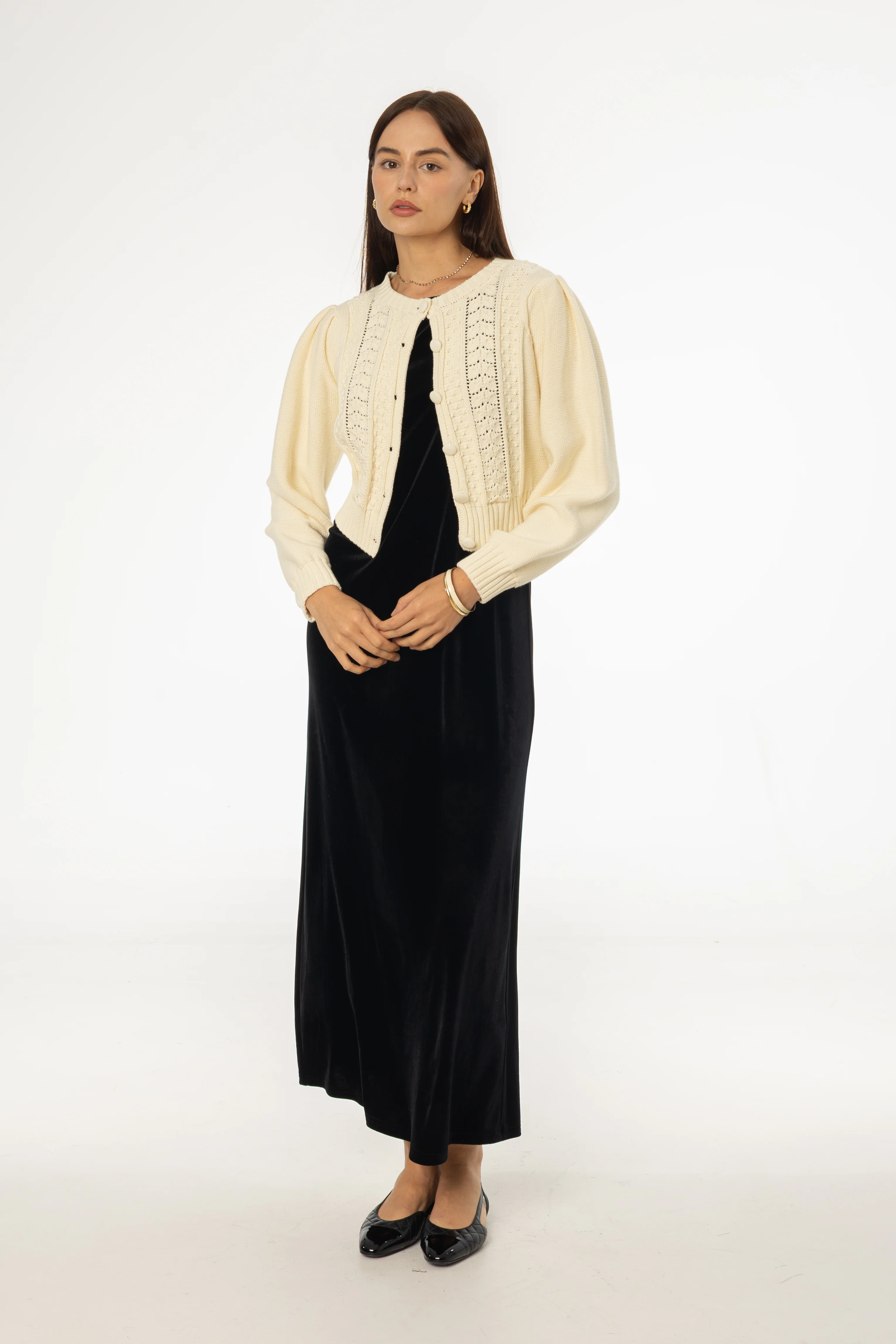Black Basic Velour Jumper - Image 2