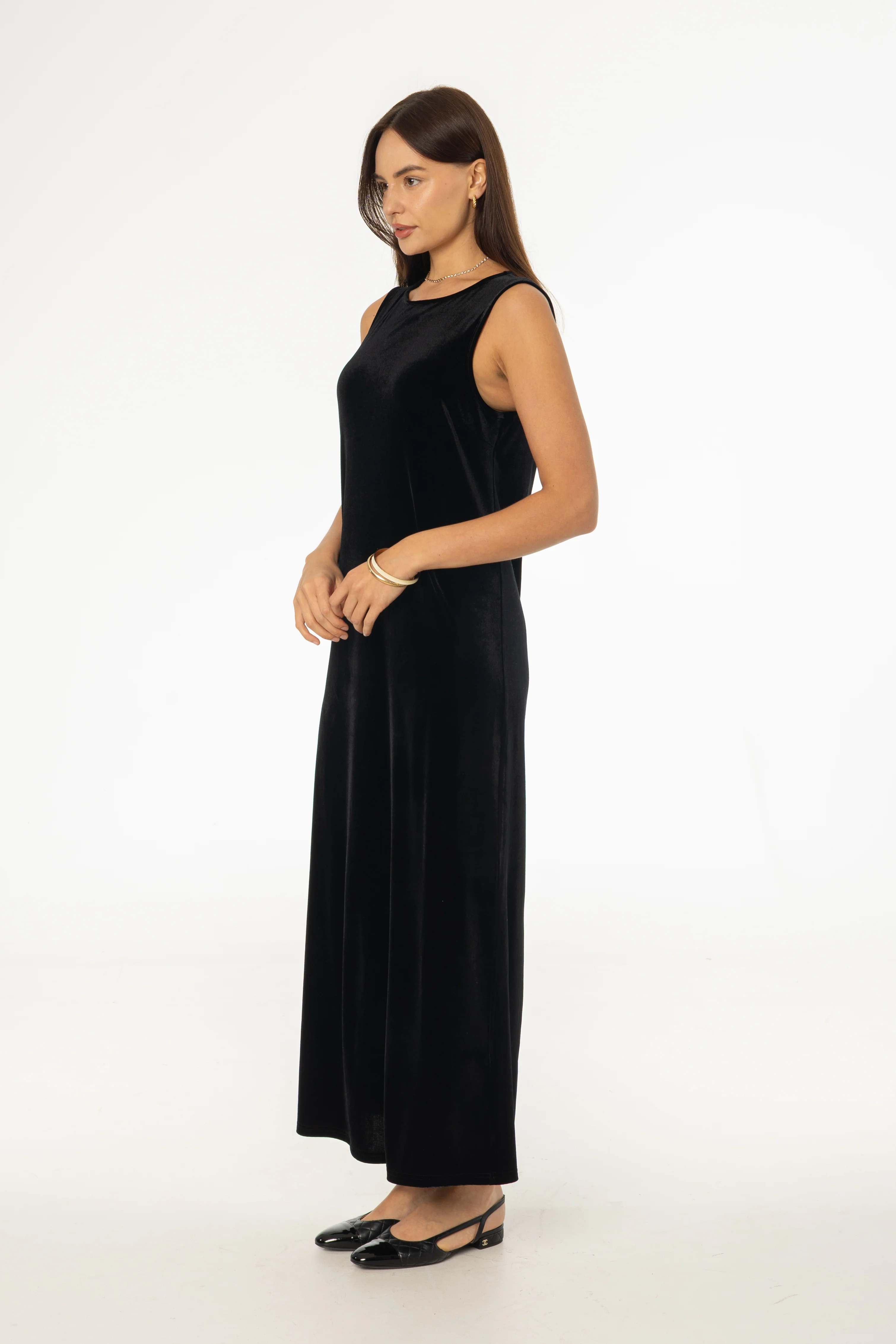 Black Basic Velour Jumper - Image 3