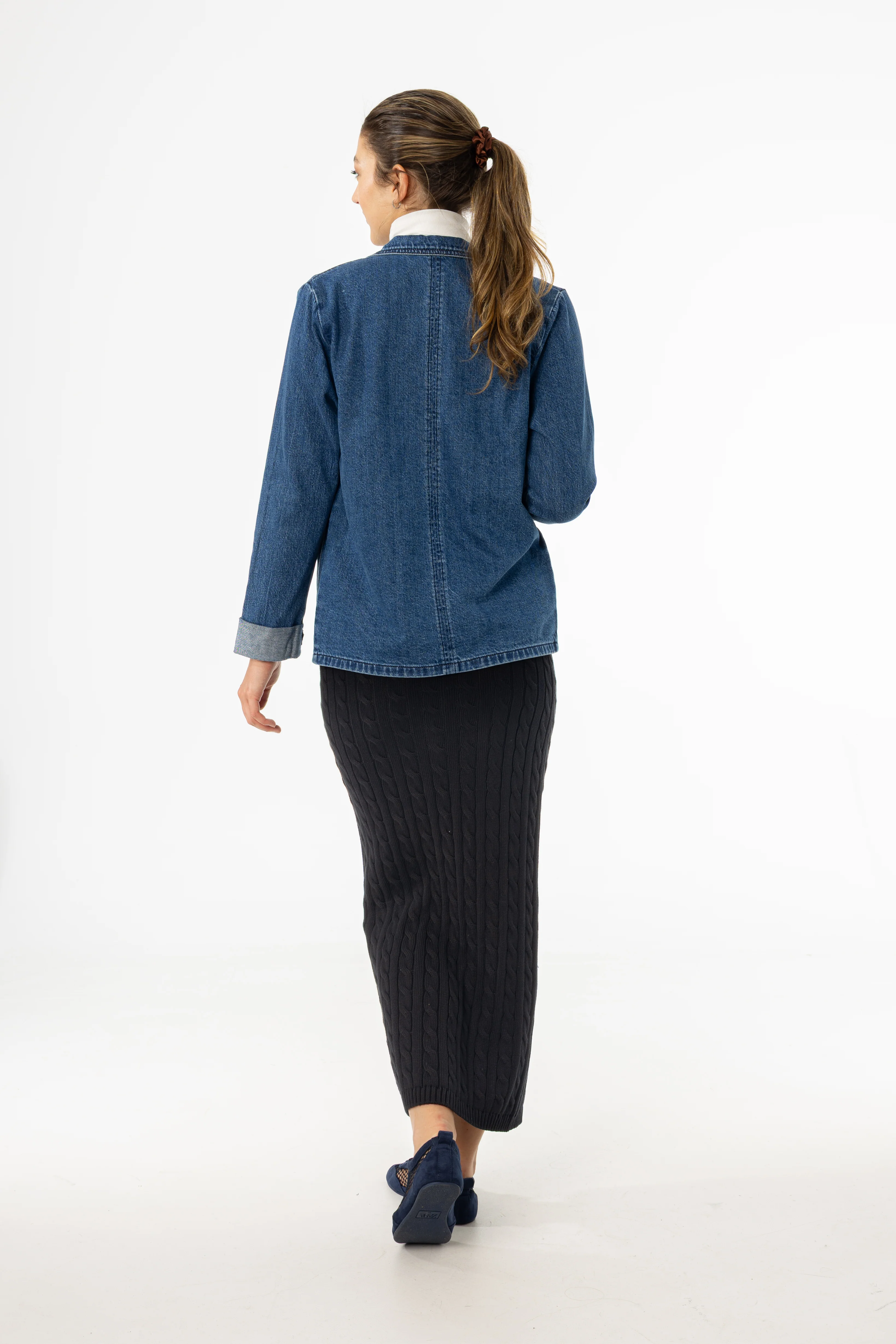 Black Cable Knit Skirt - Image 3