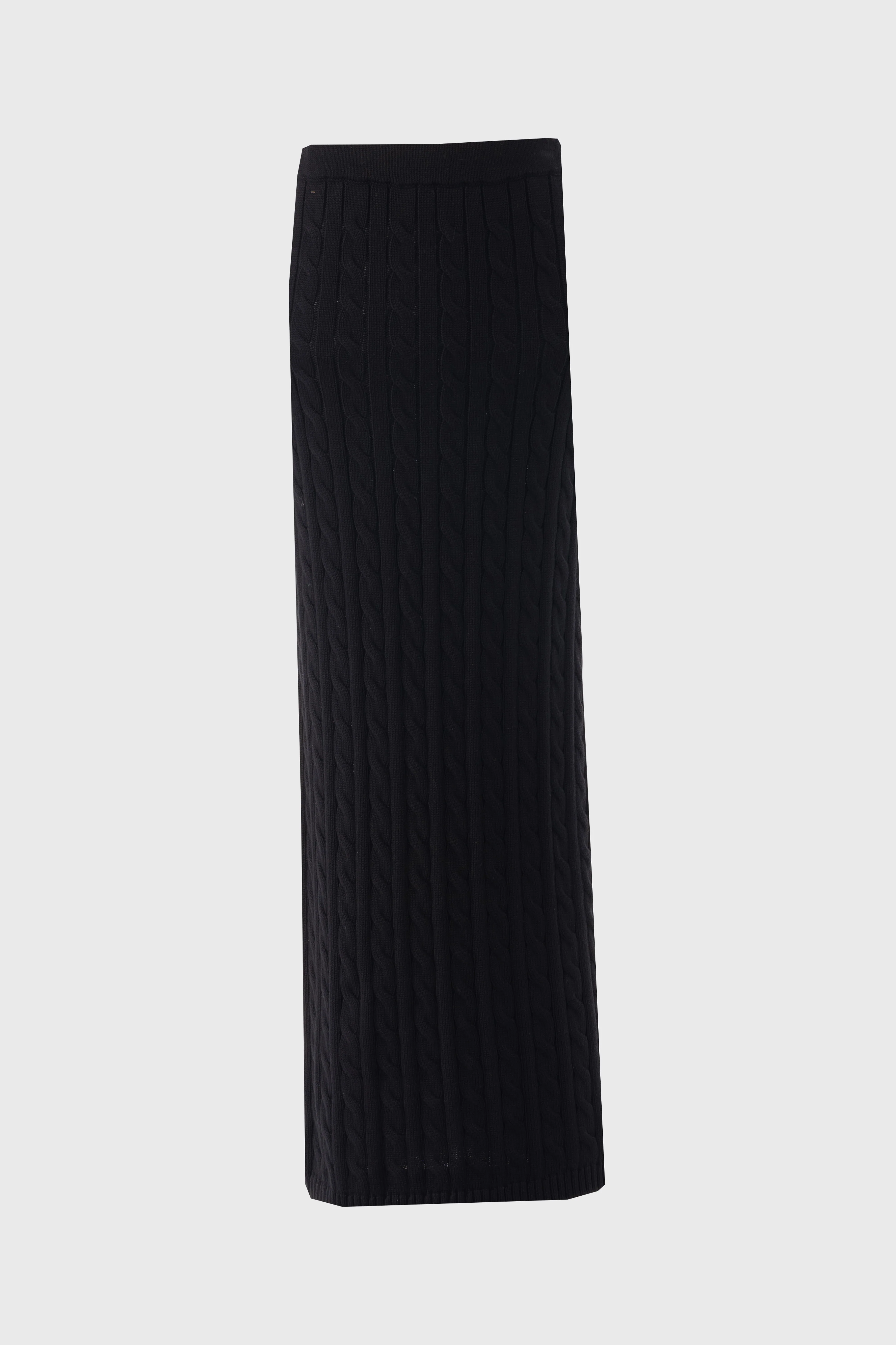 Black Cable Knit Skirt - Image 5