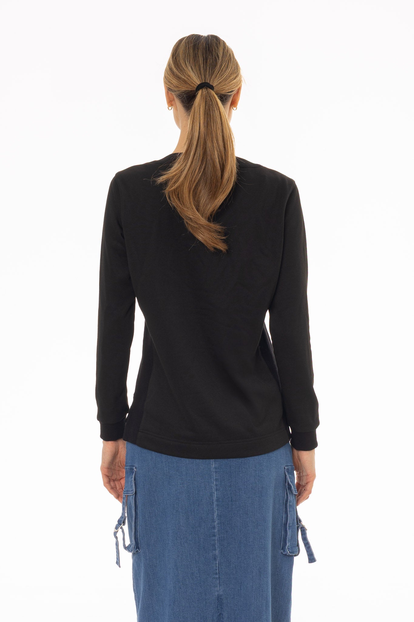 Black Classic Crew Tie T-Shirt - Image 4