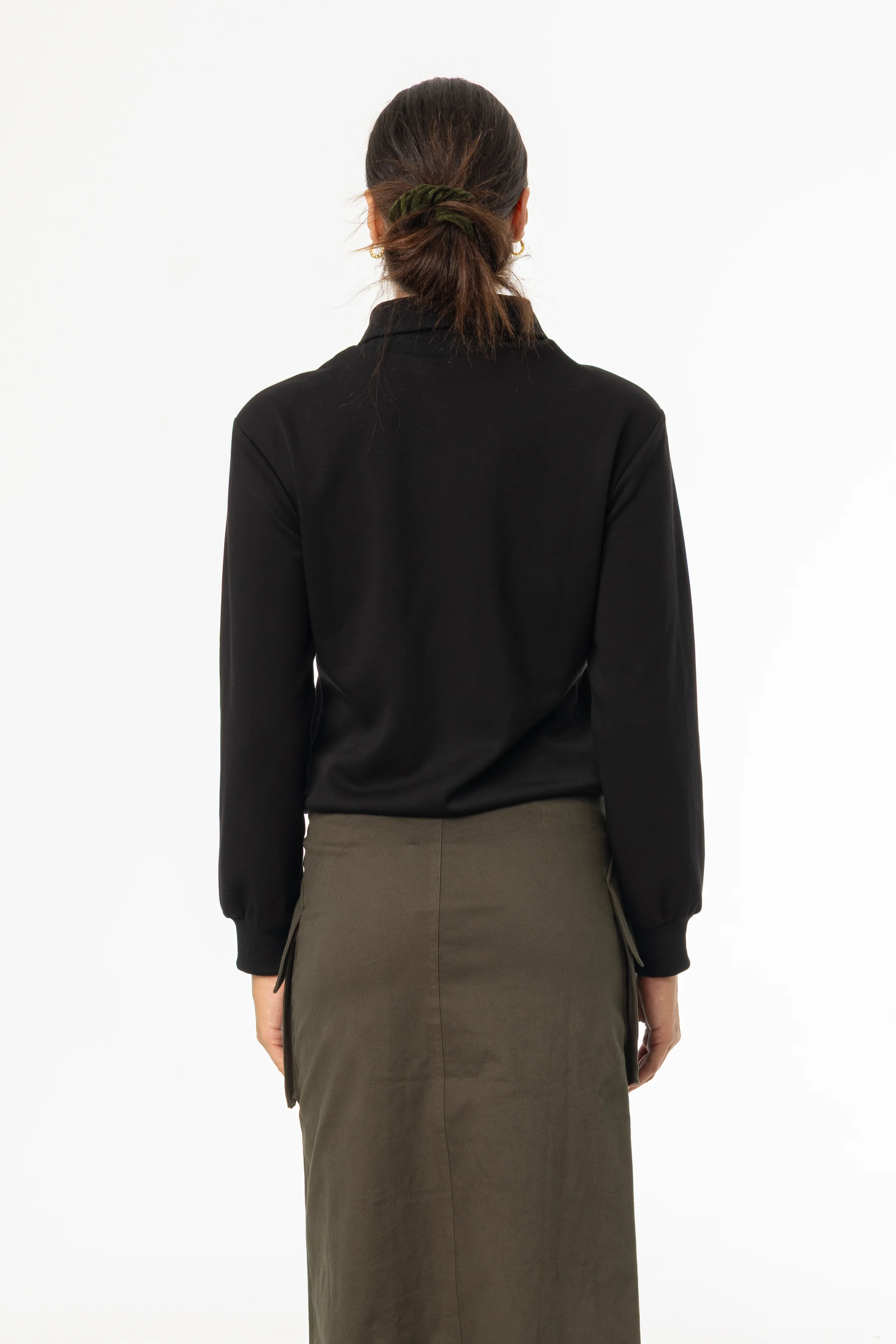 Black Corduroy Collar Sweater - Image 3