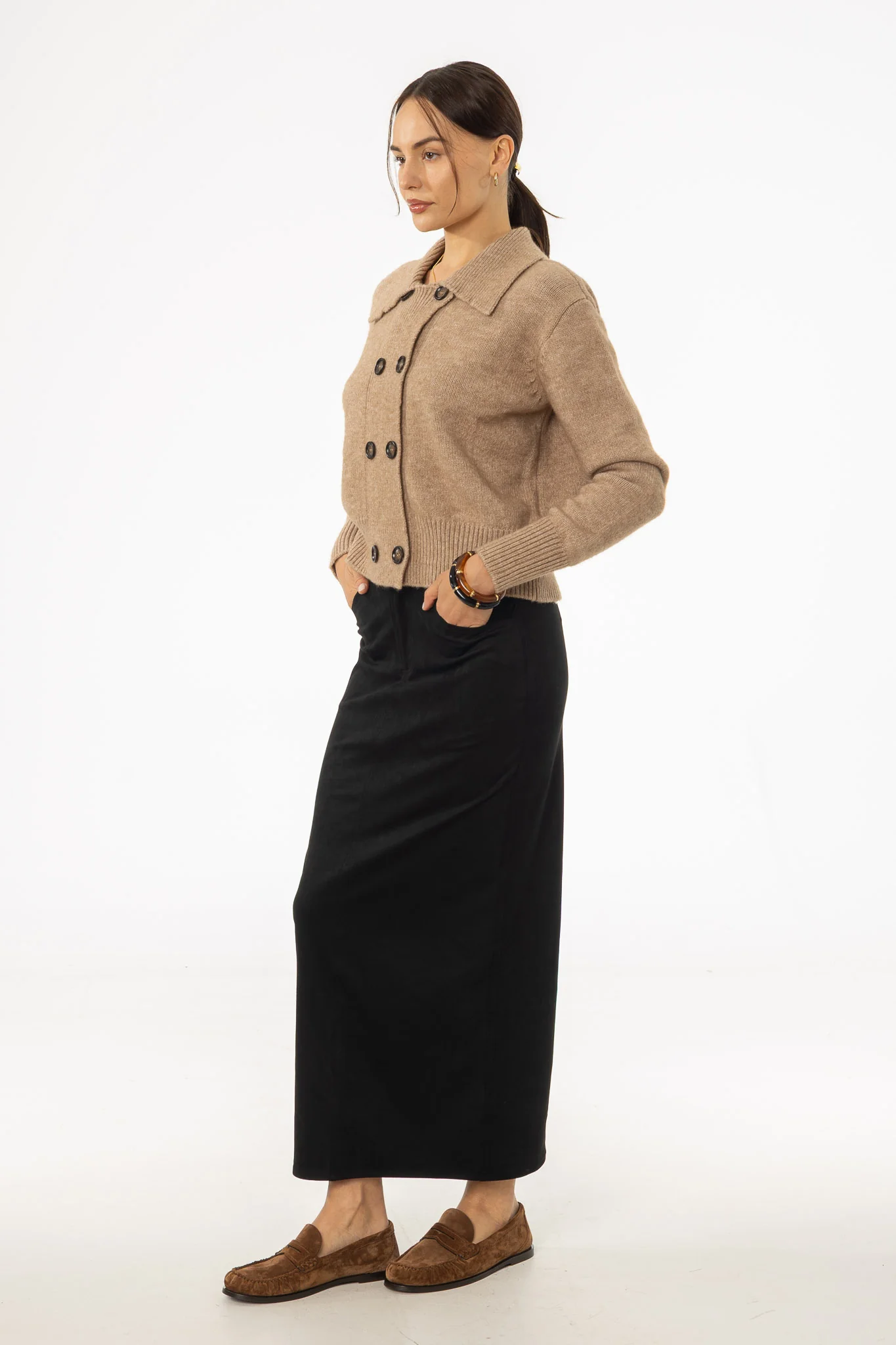Black Everyday Microsuede Skirt - Image 2