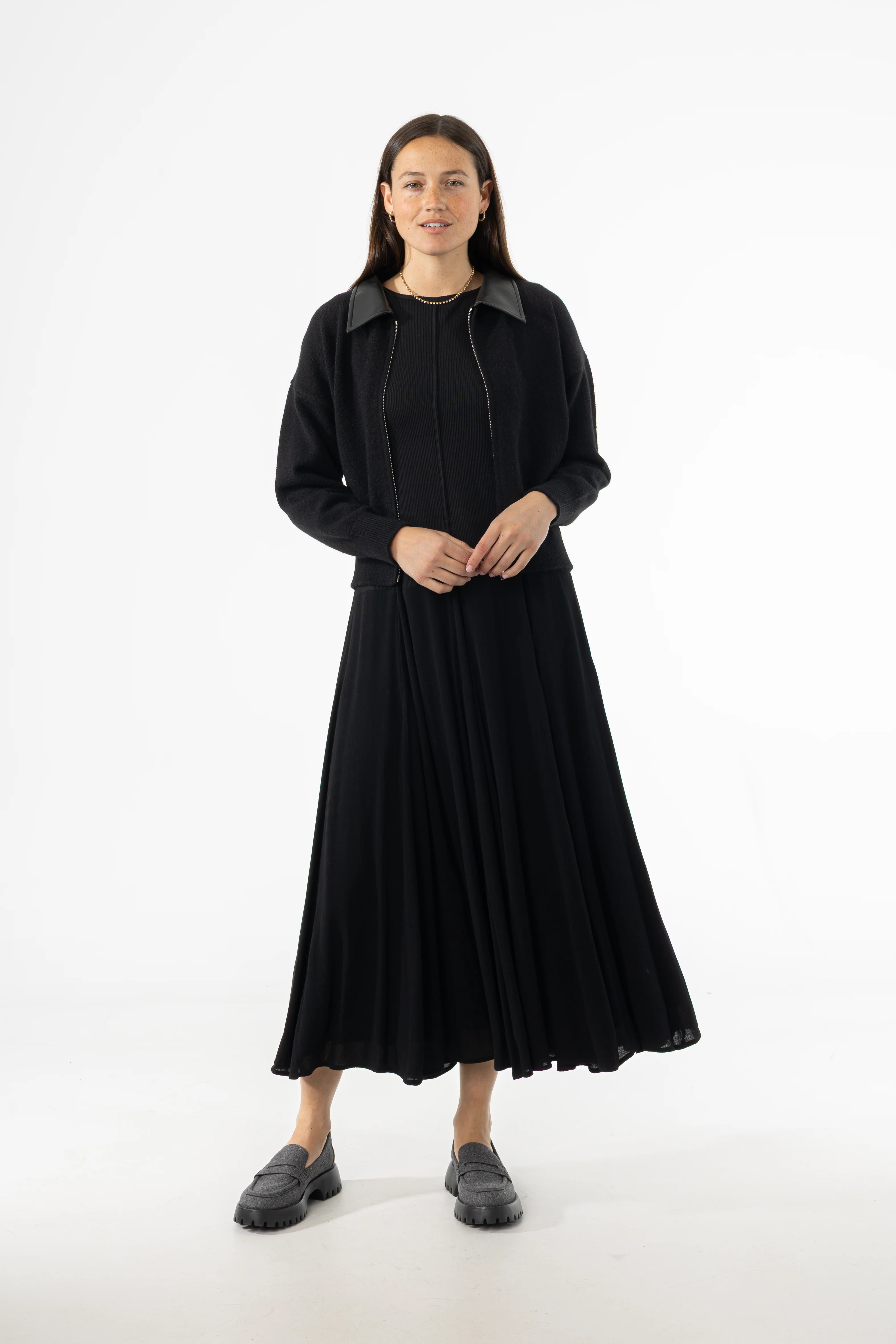 Black Fabric Combo Jumper - Image 4
