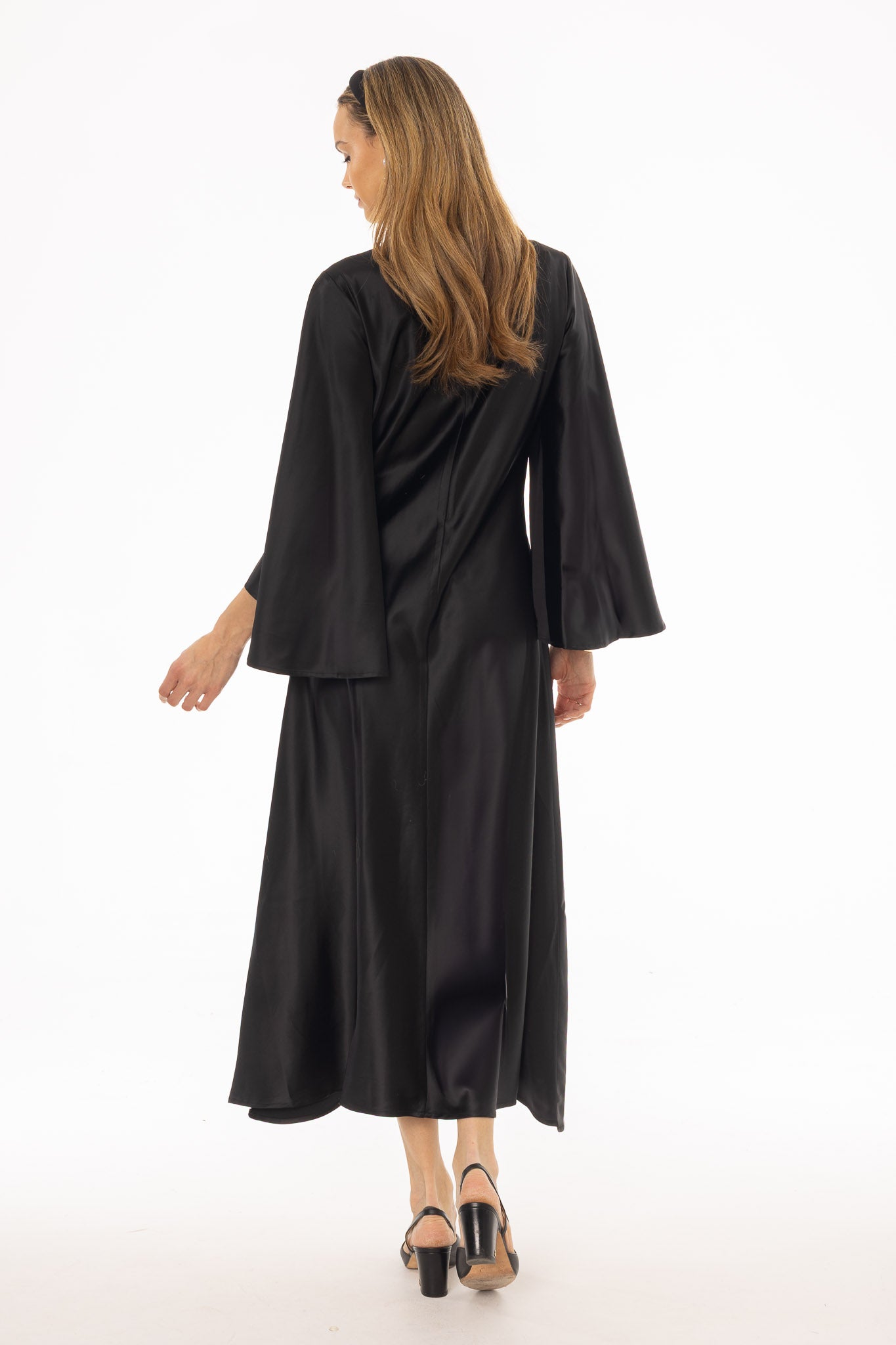 Black Flare Sleeve Maxi Dress - Image 4
