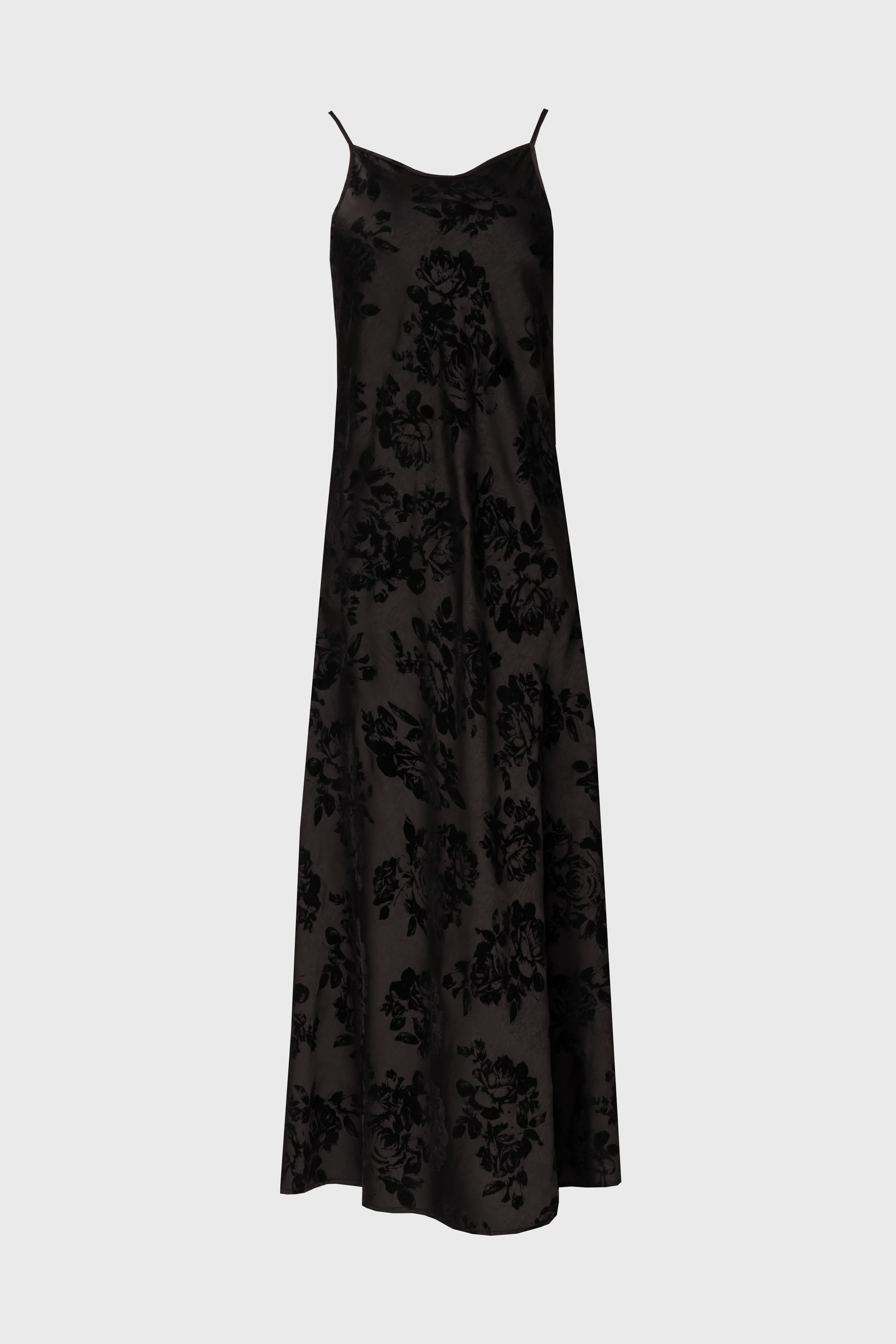 Black Flower Print Velvet Slip Jumper - Image 5