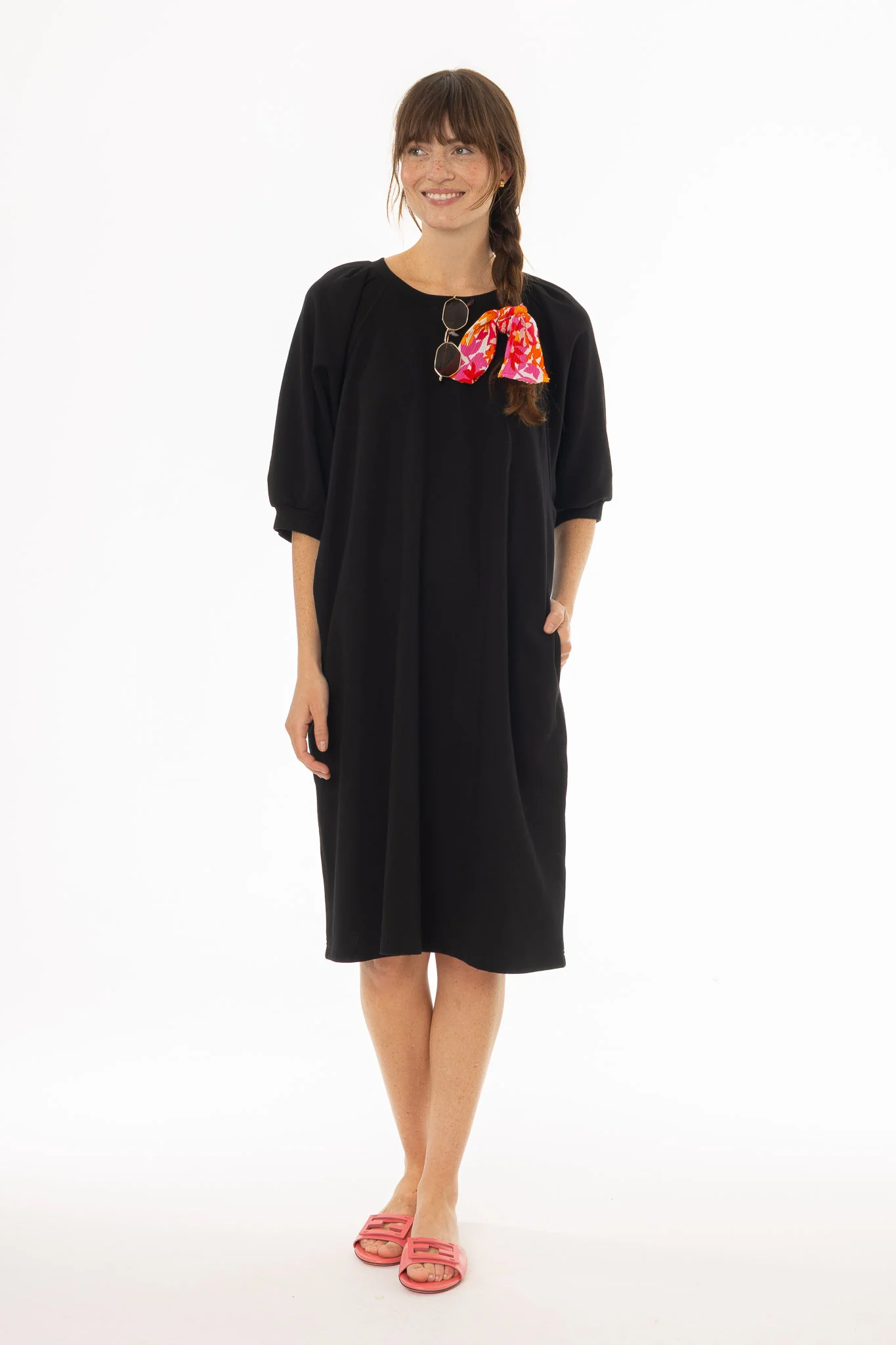 Black French Terry Dress - Image 3