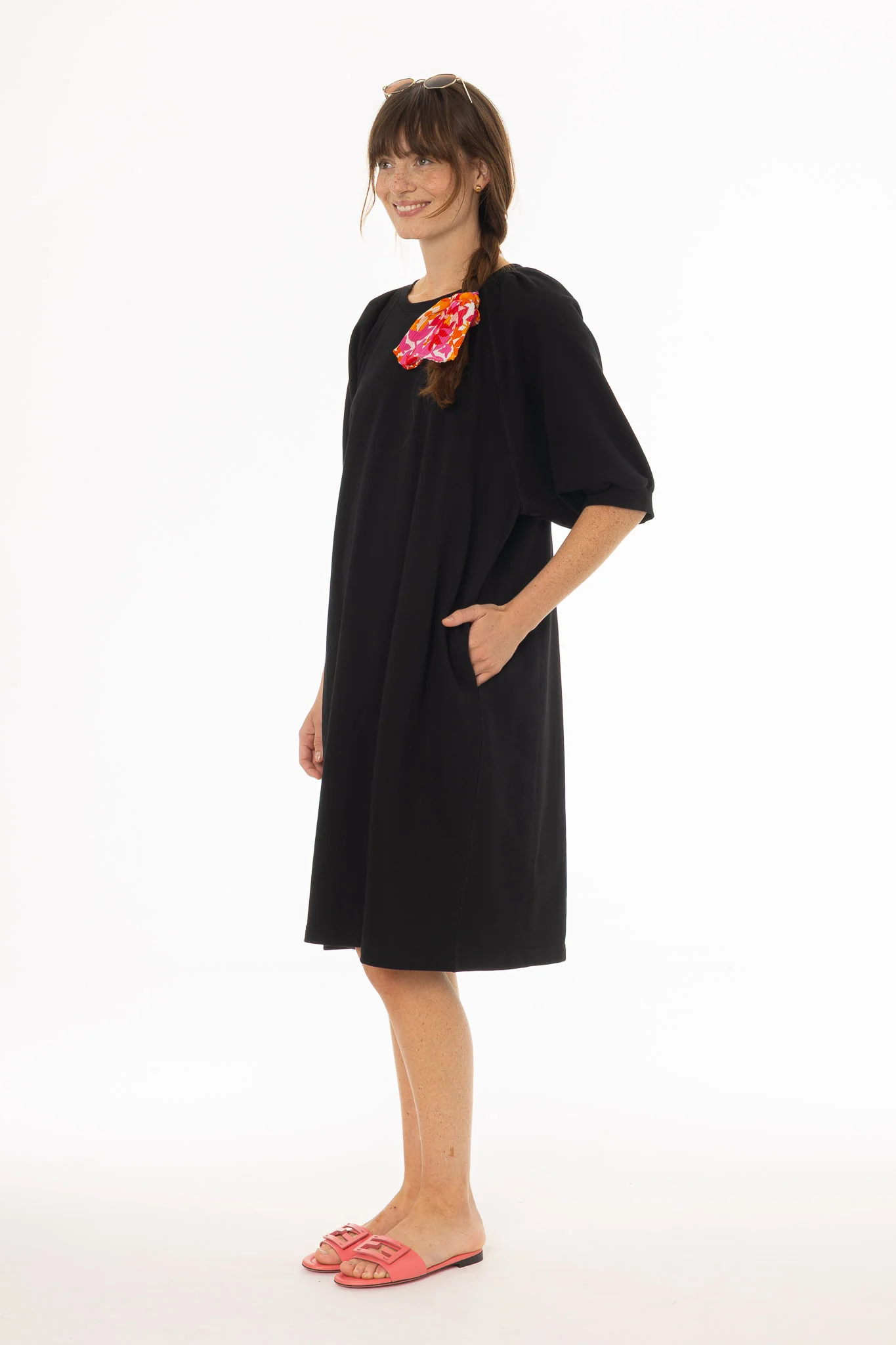 Black French Terry Dress - Image 4