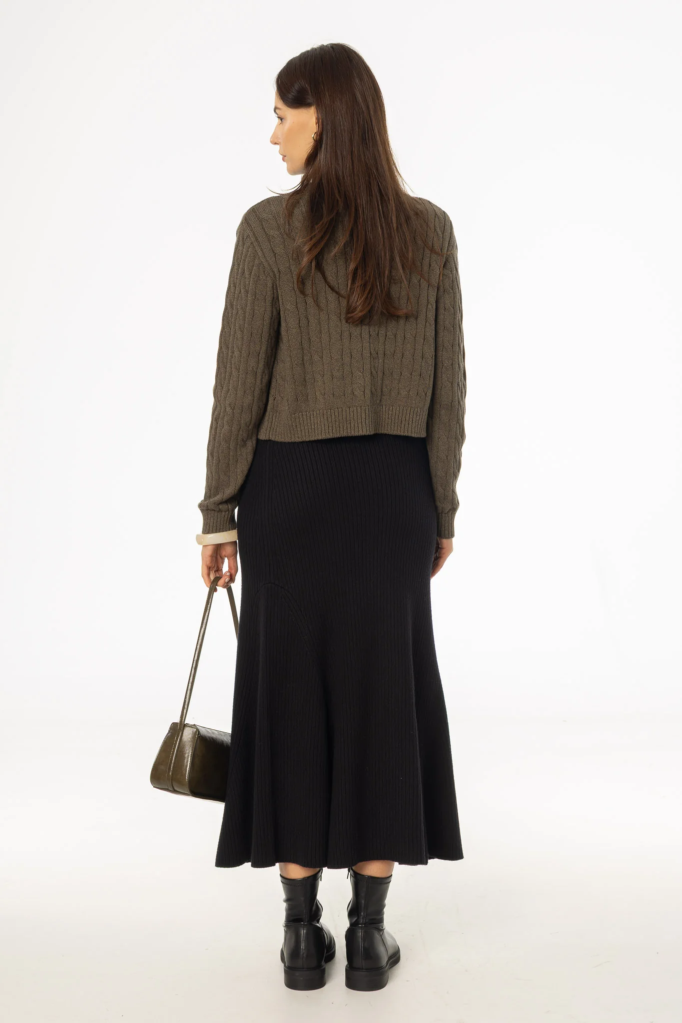 Black Knit Circle Skirt - Image 4