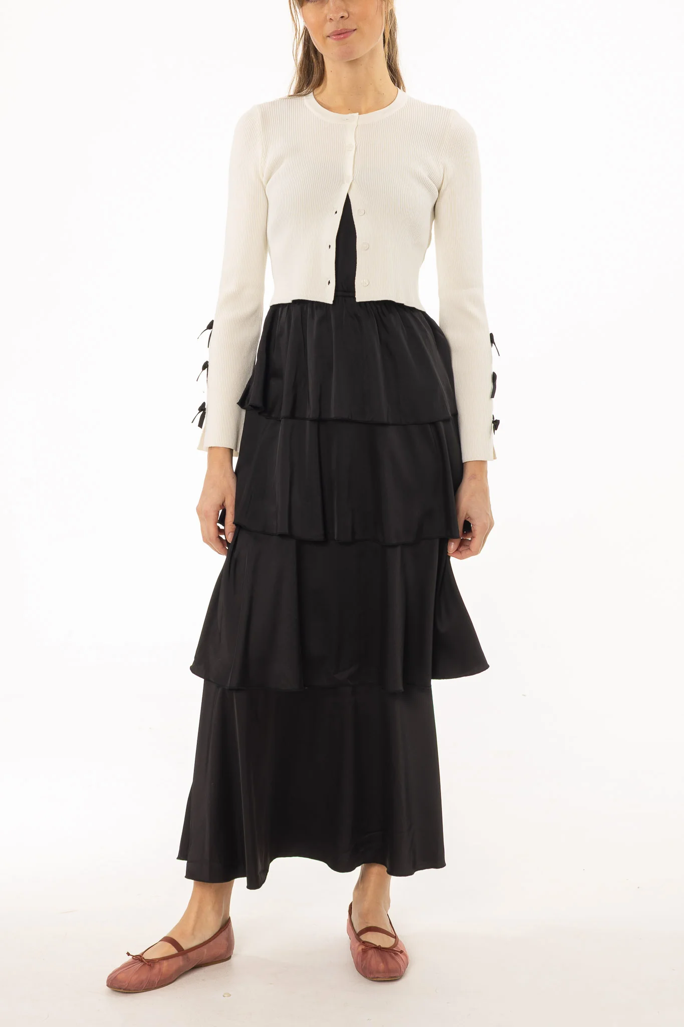 Black Layered Ruffle Jumper