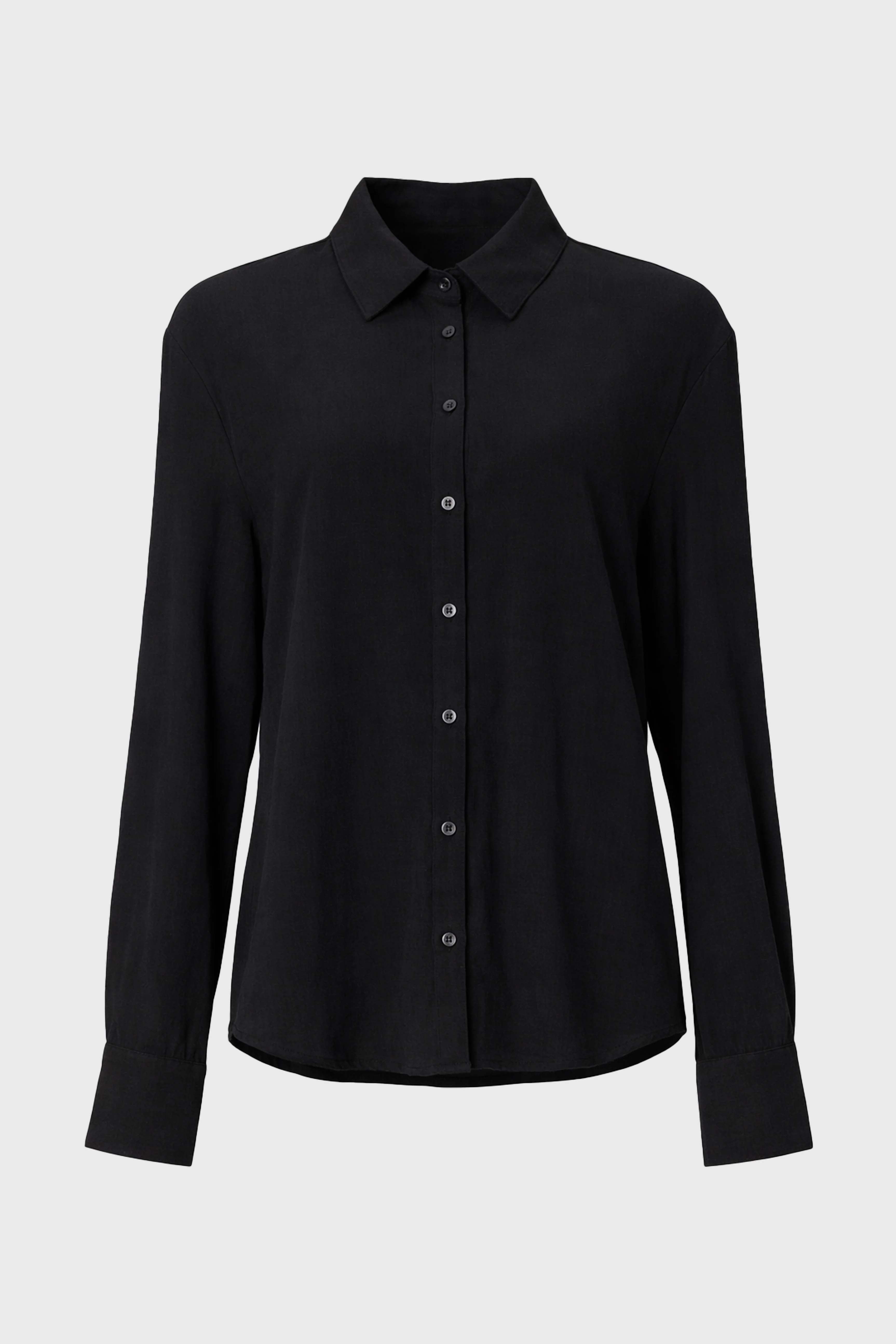 Black Linen Feel Blouse - Image 6