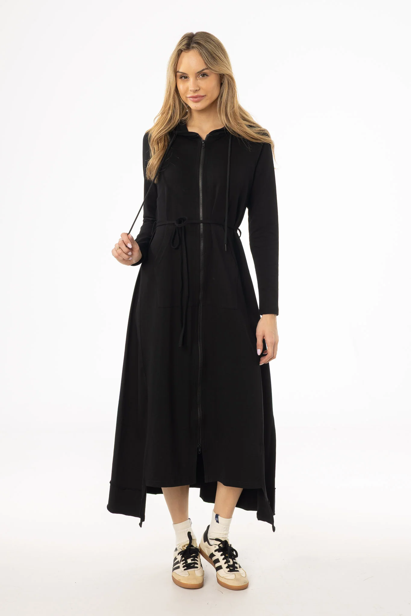 Black Sweatshirt Maxi Dress - Image 5