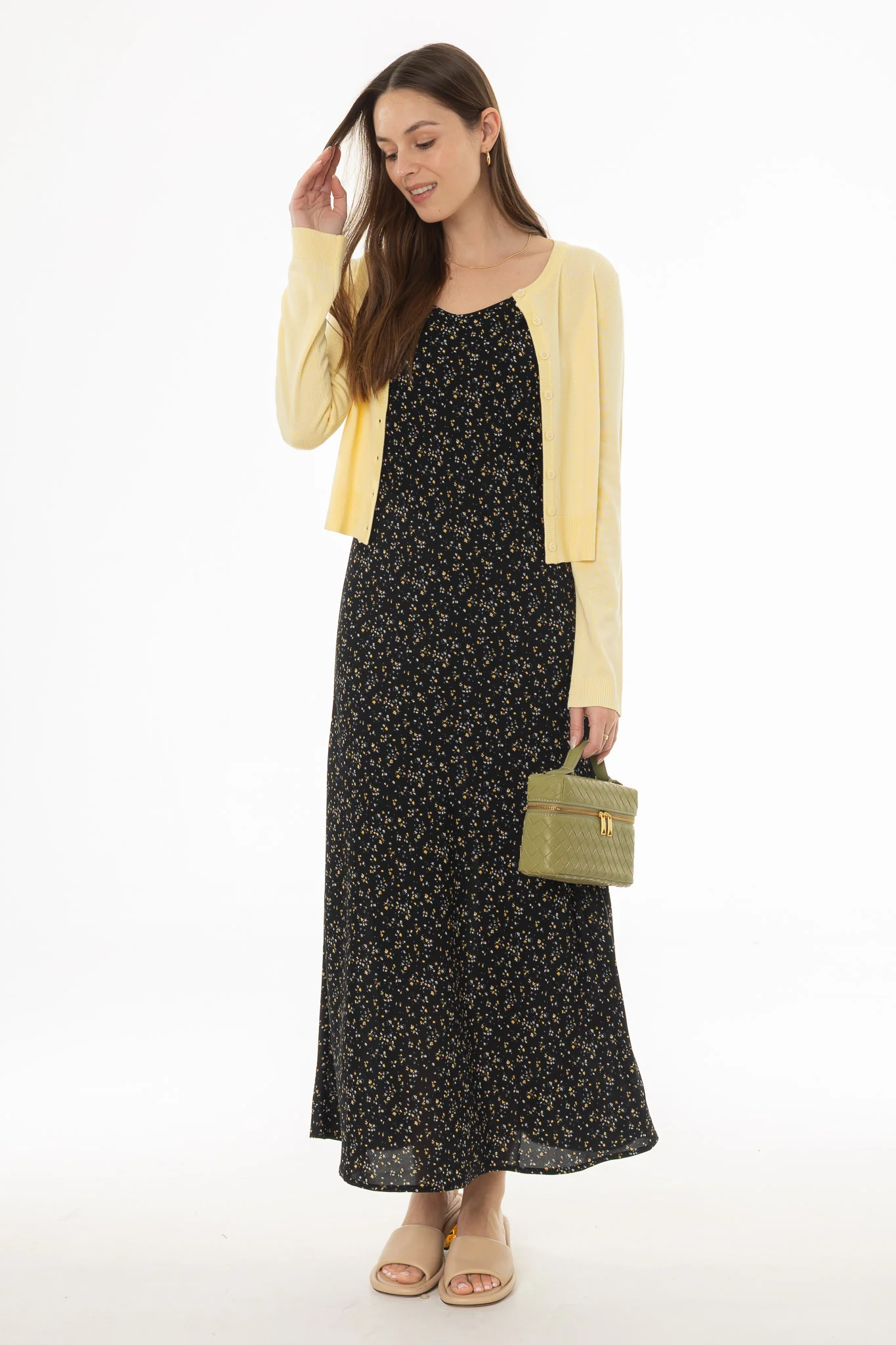 Black Mini Floral Slip Jumper - Image 5