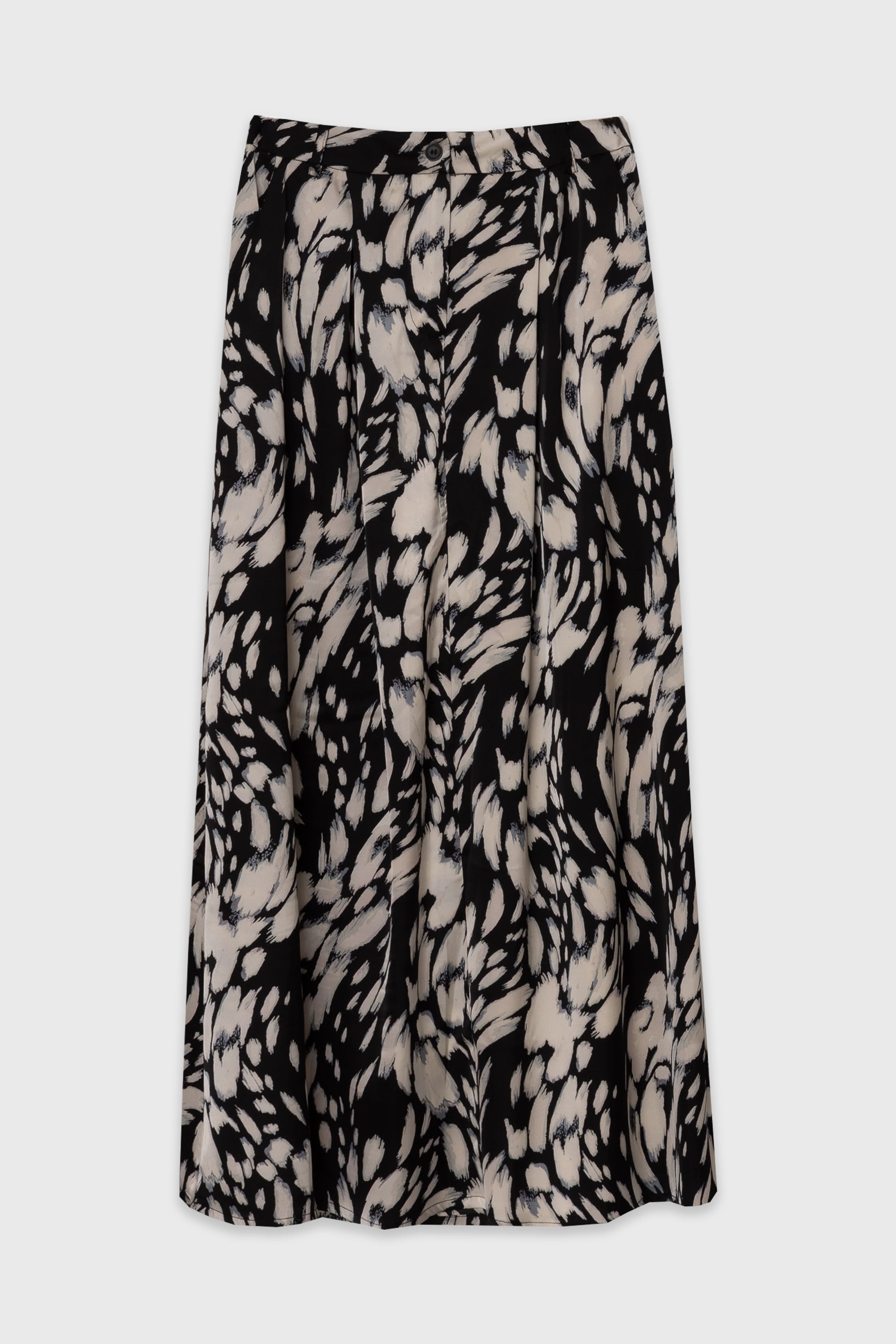 Black Multi Printed Flare Skirt - Image 6