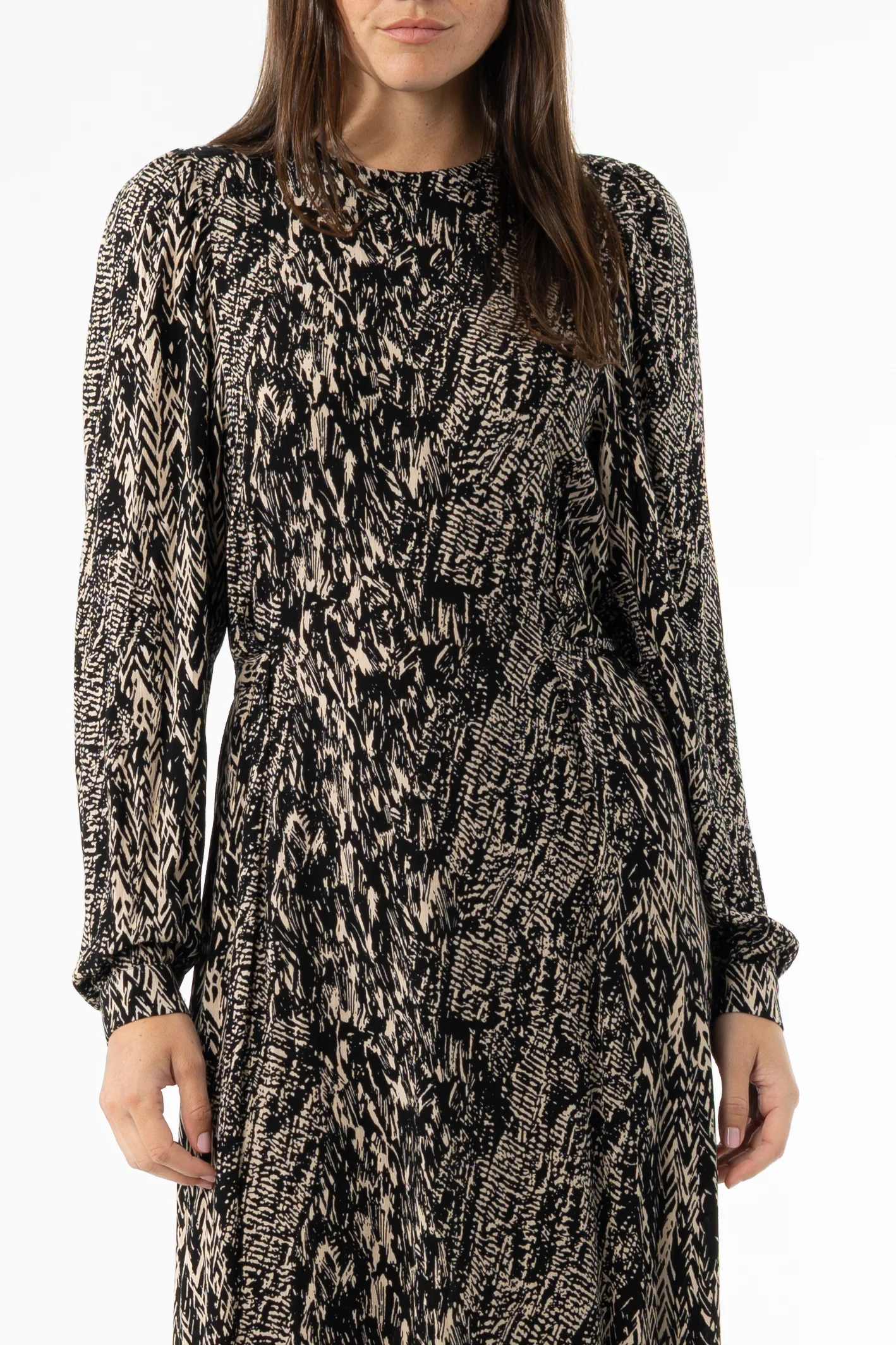 Black Multi Puff Shoulder Maxi Dress - Image 2