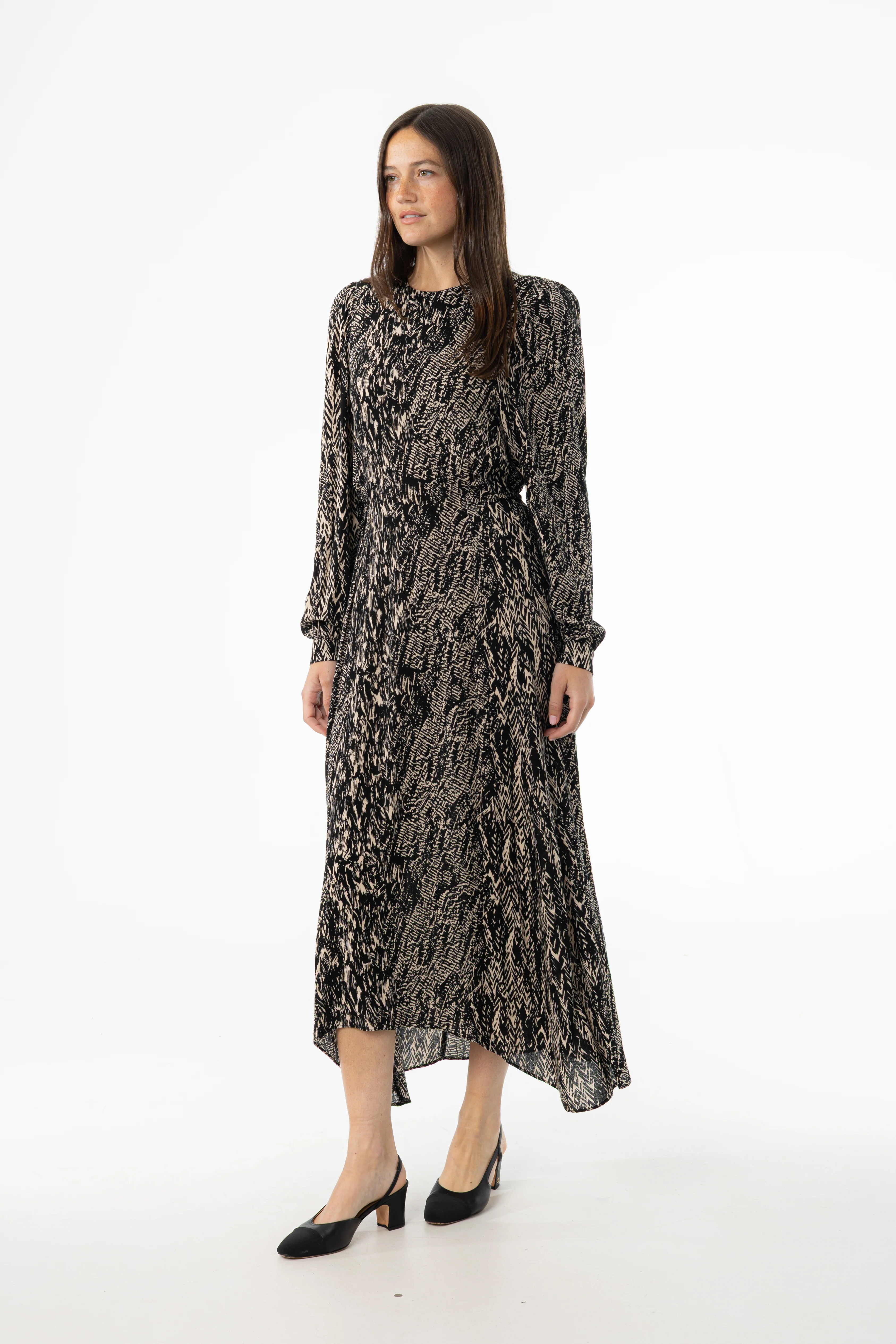 Black Multi Puff Shoulder Maxi Dress - Image 3