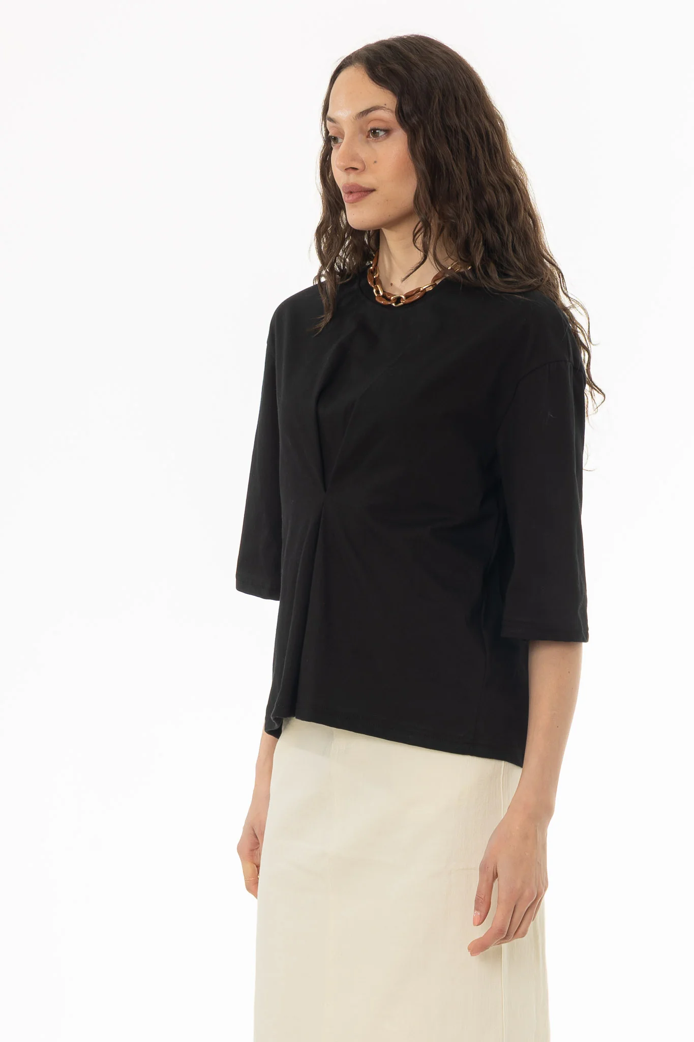 Black Pinched T-Shirt - Image 3
