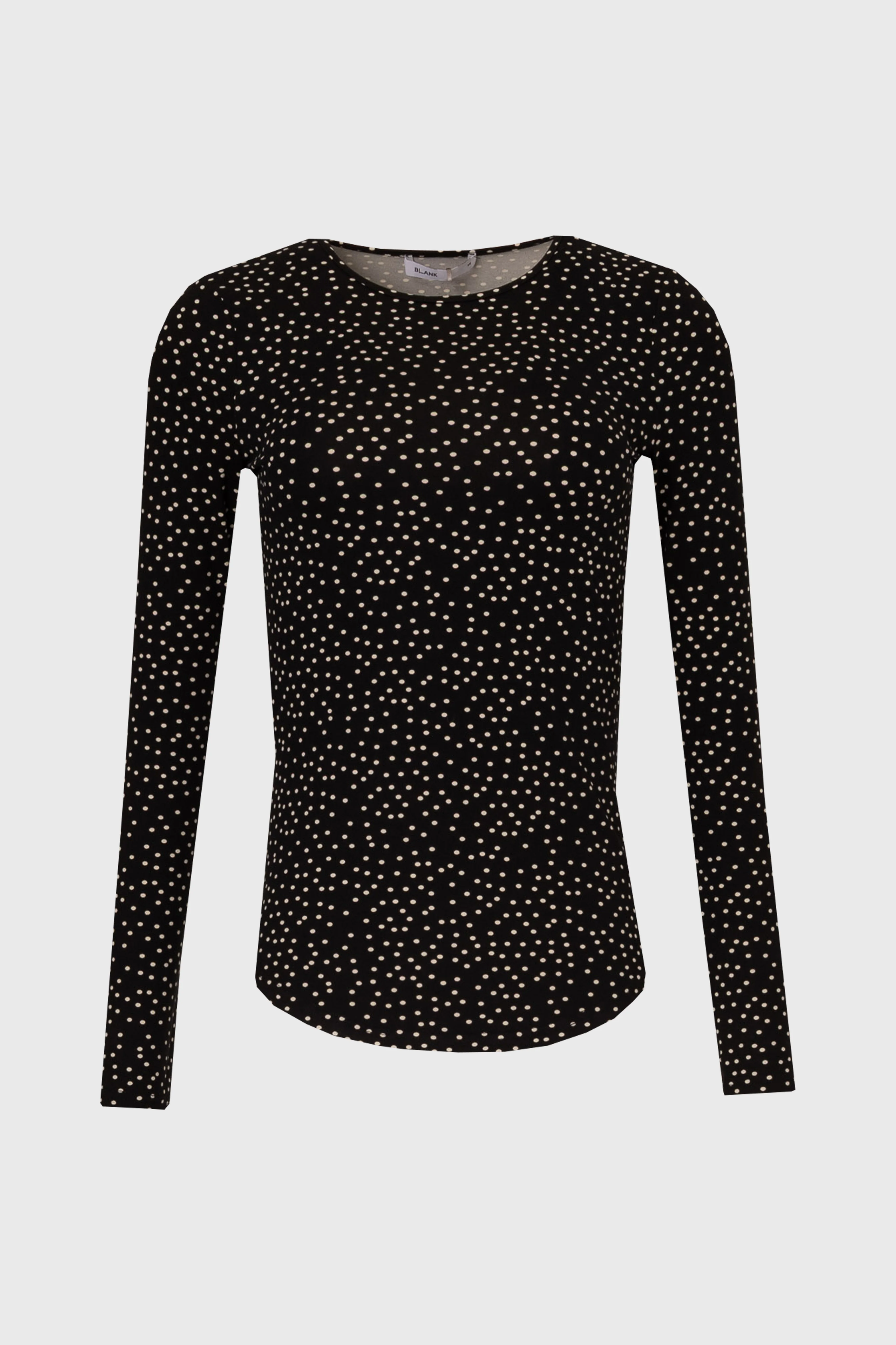 Black Polka Dot Printed T-Shirt - Image 6