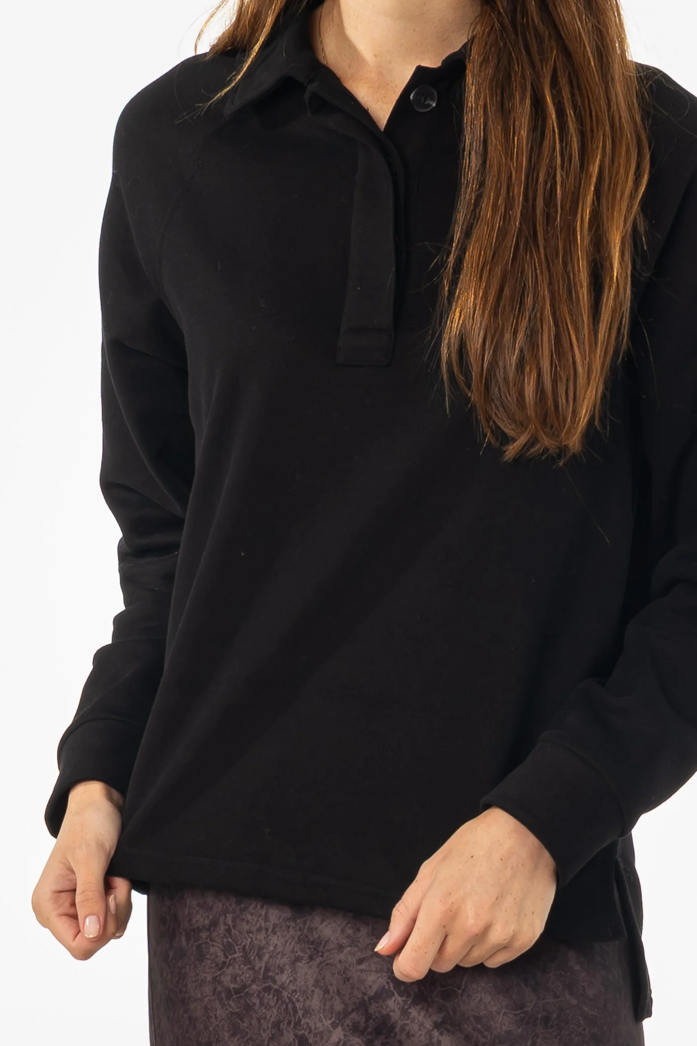 Black Polo Sweatshirt - Image 2