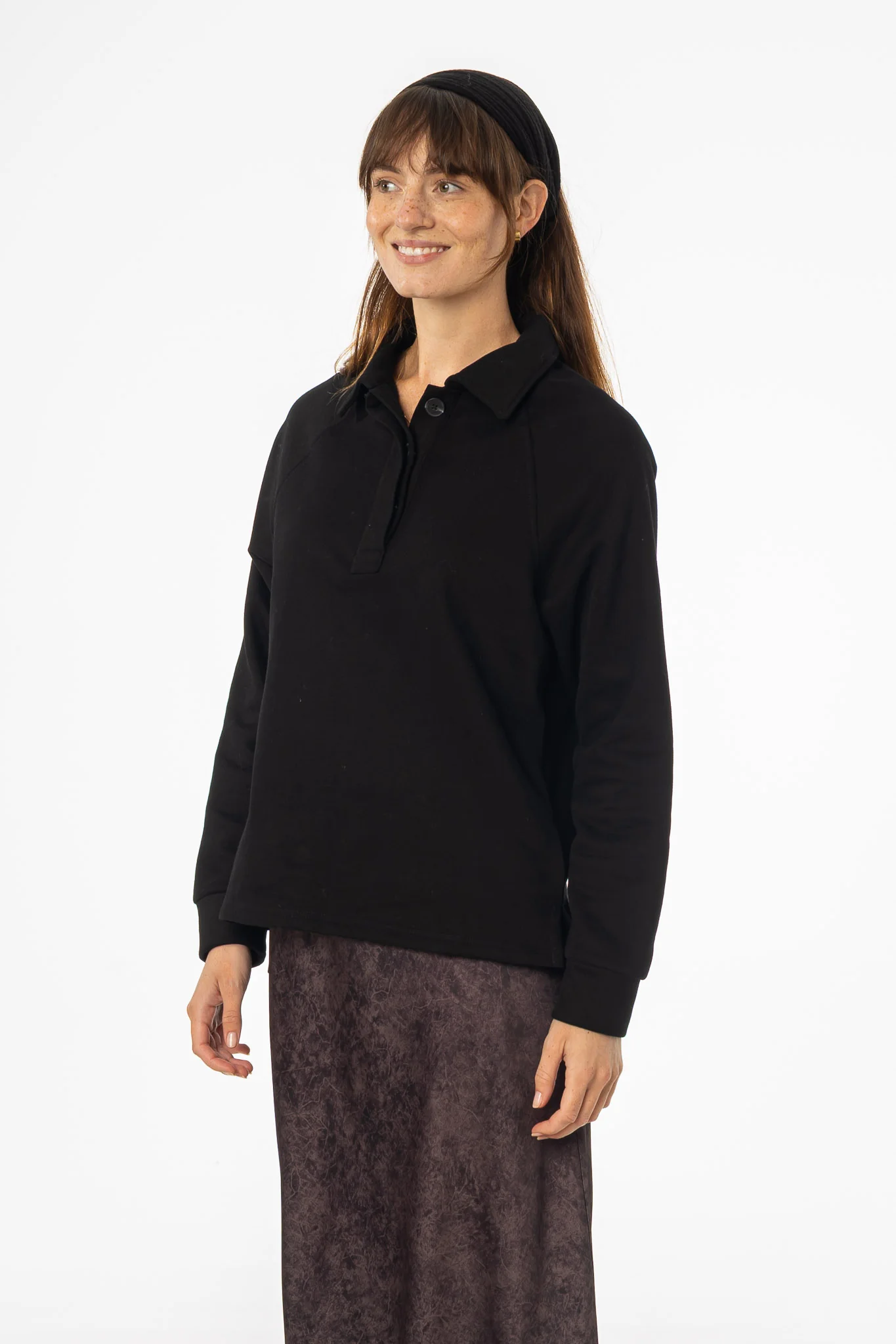 Black Polo Sweatshirt - Image 3