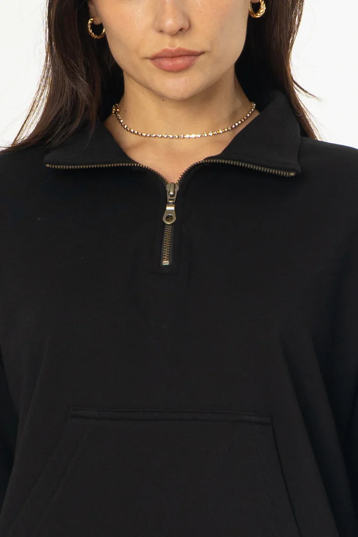 Black Quarter Zip Sweater - Image 2