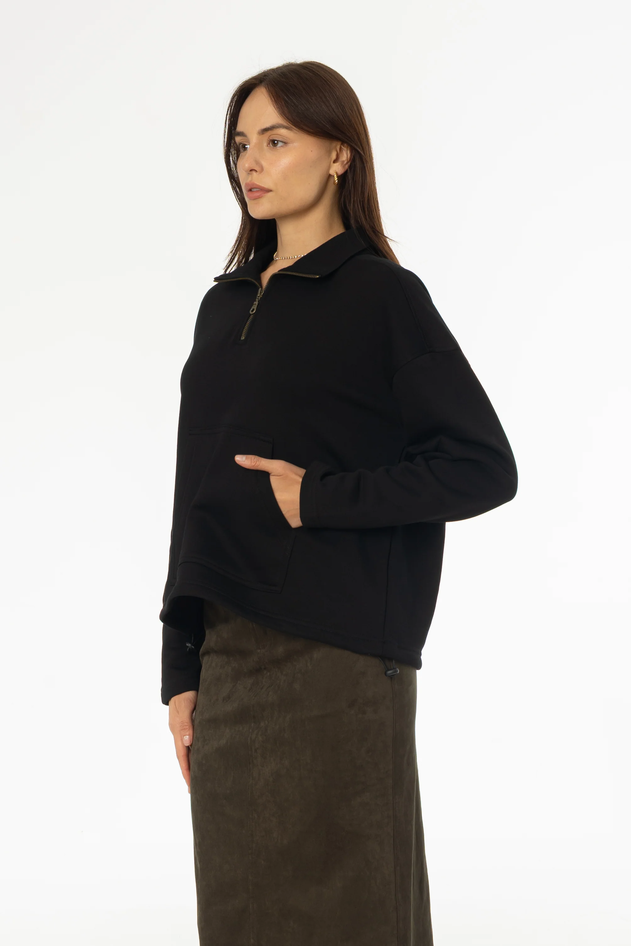 Black Quarter Zip Sweater - Image 3