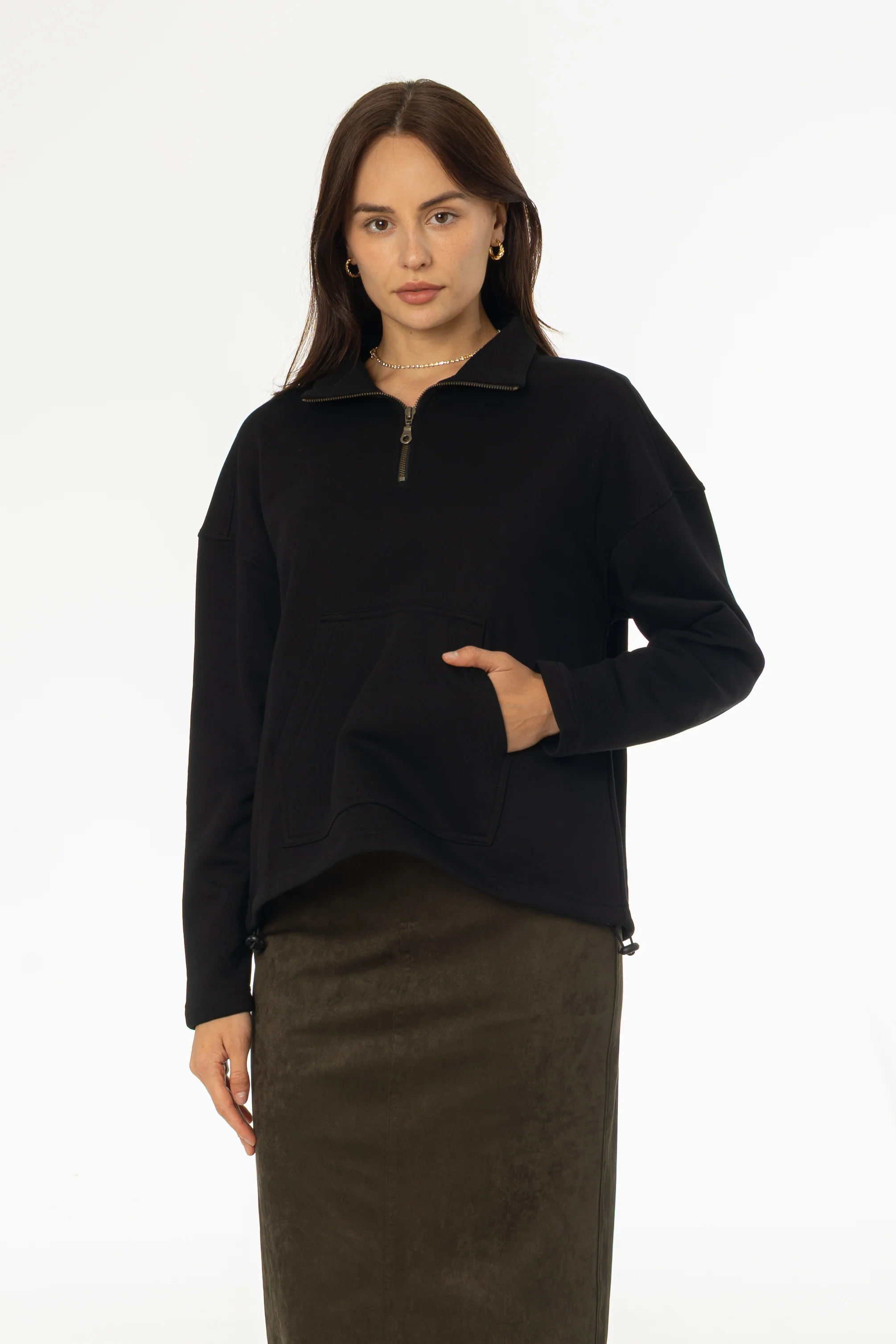 Black Quarter Zip Sweater - Image 5