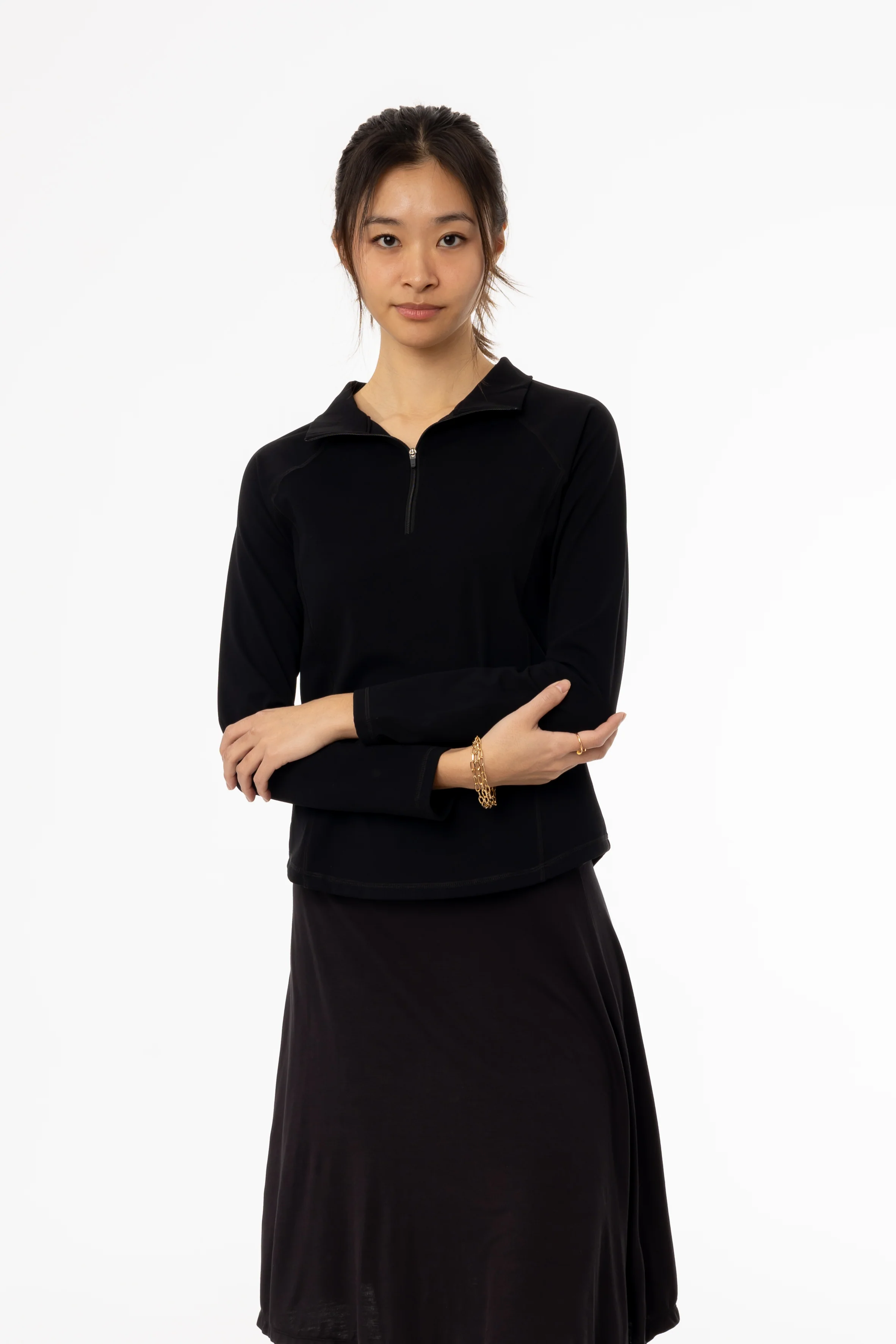 Black Quarter Zip Top - Image 4