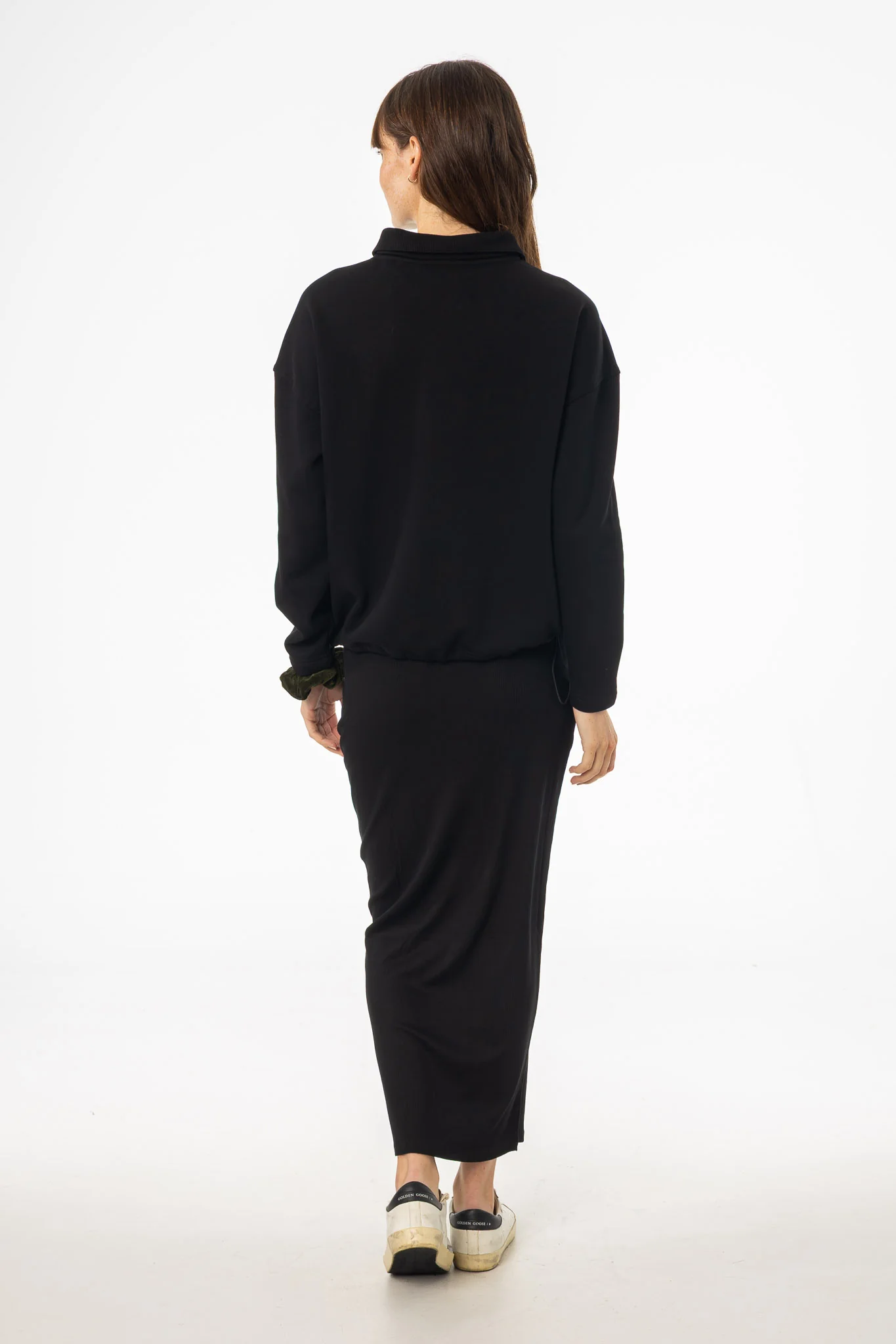 Black Ribbed Skirt Legging - Image 3