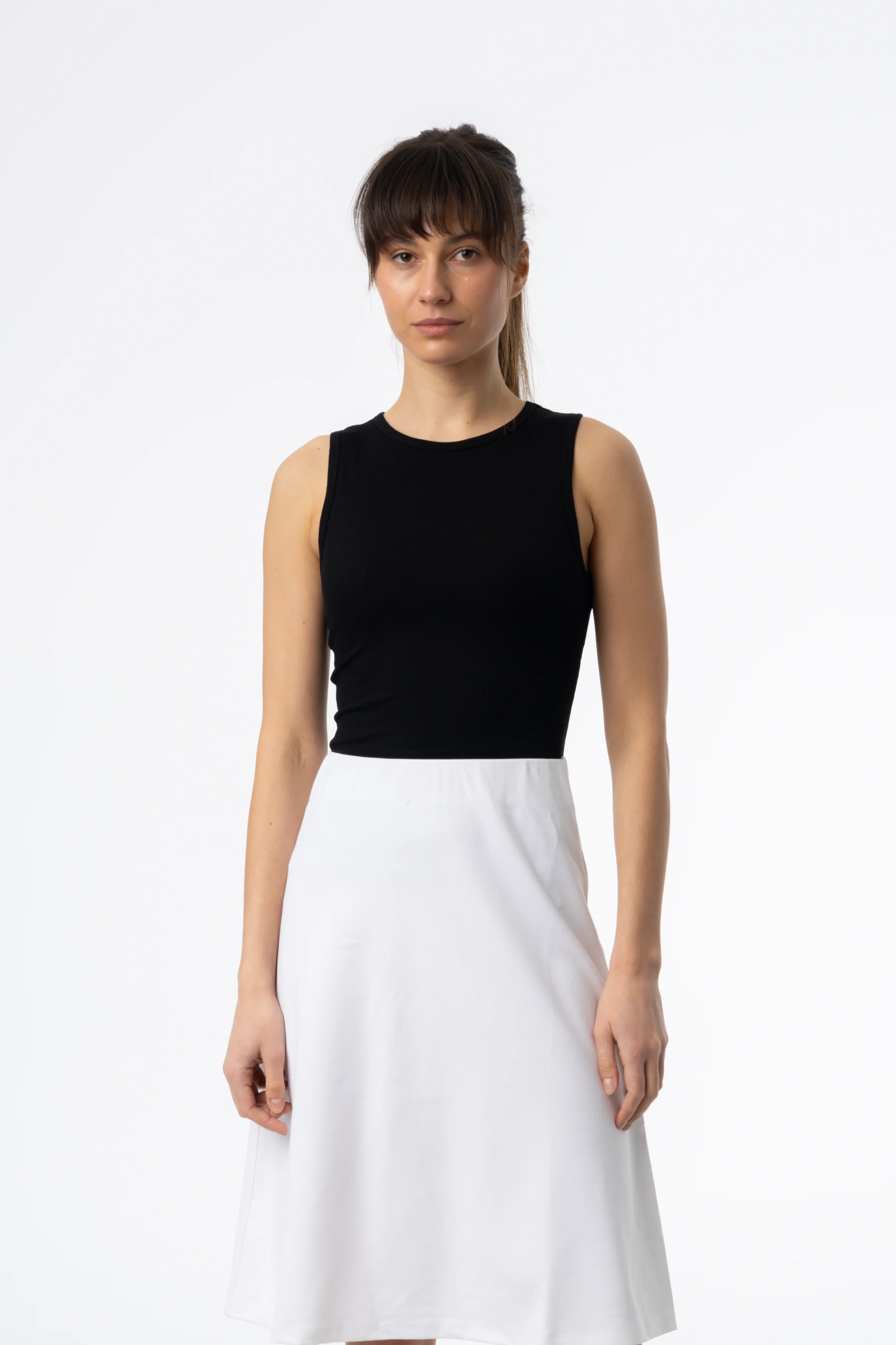 Black Ribbed Tank Top - Image 4