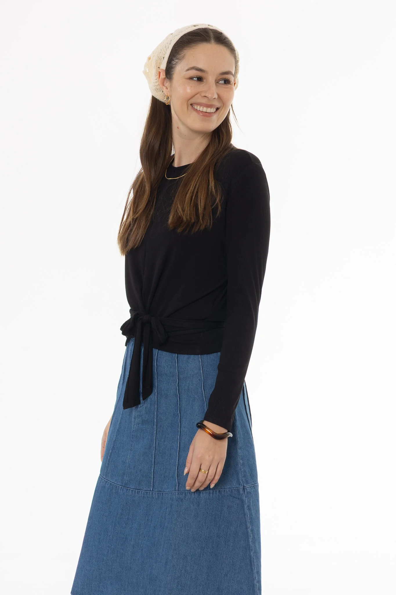 Black Ribbed Tie T-Shirt - Image 3