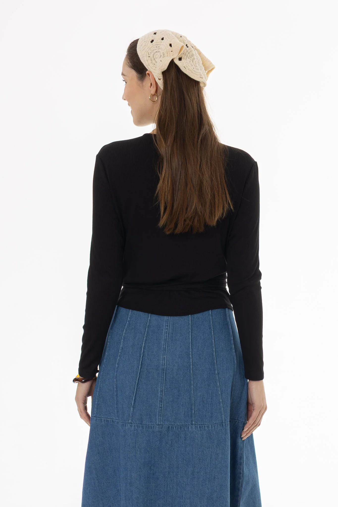 Black Ribbed Tie T-Shirt - Image 4