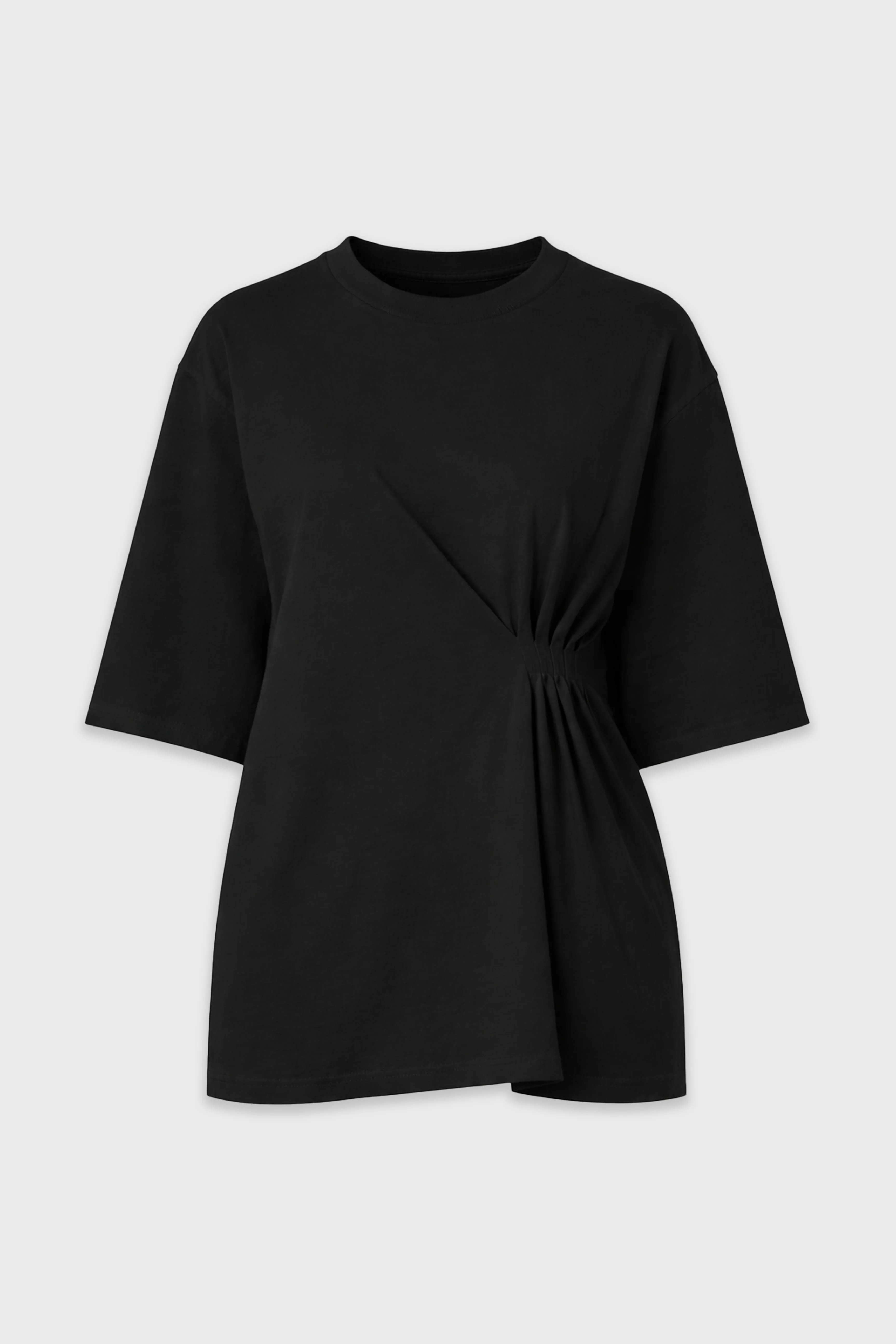 Black Side Cinched T-Shirt - Image 6