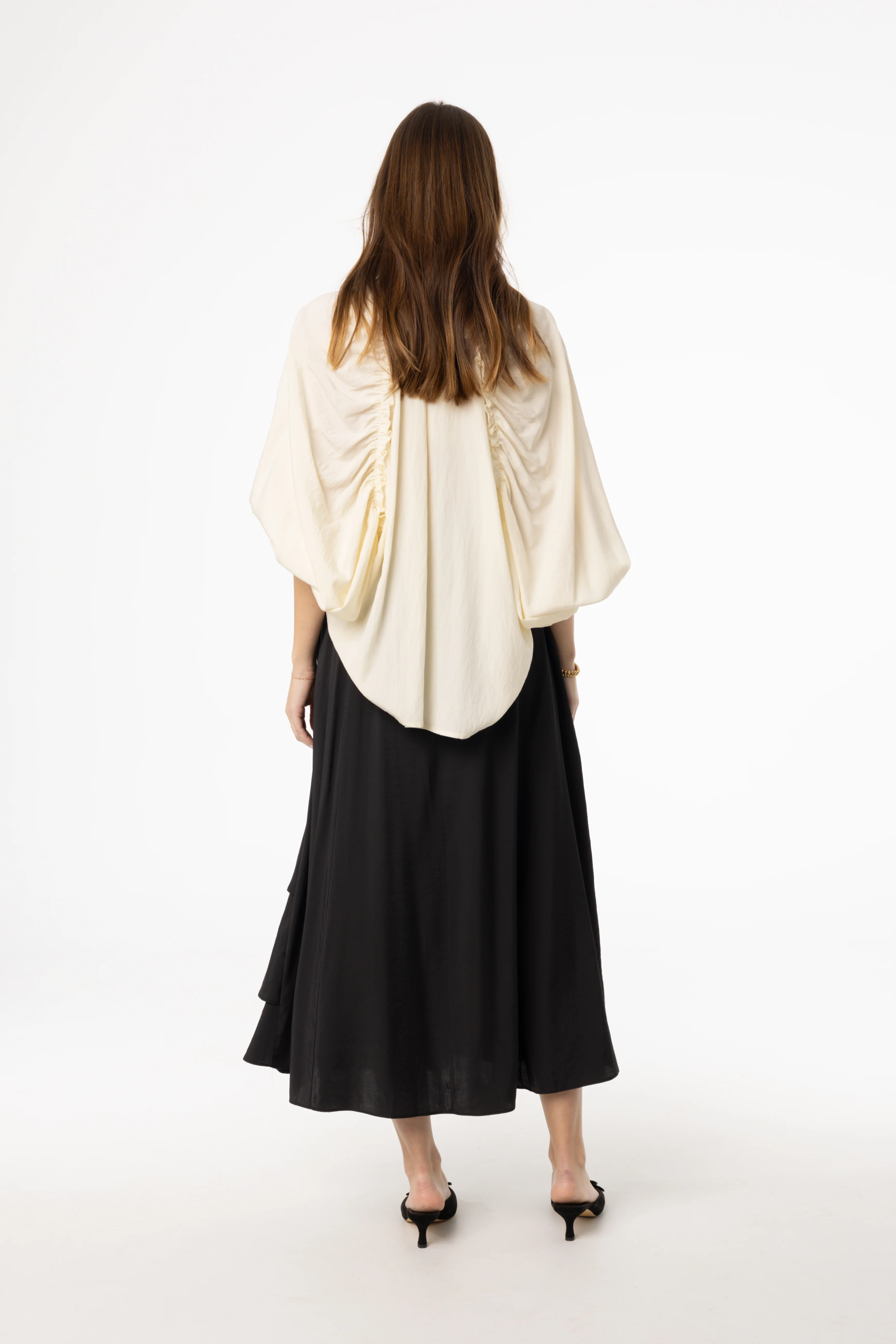 Black Side Ruffle Skirt - Image 3