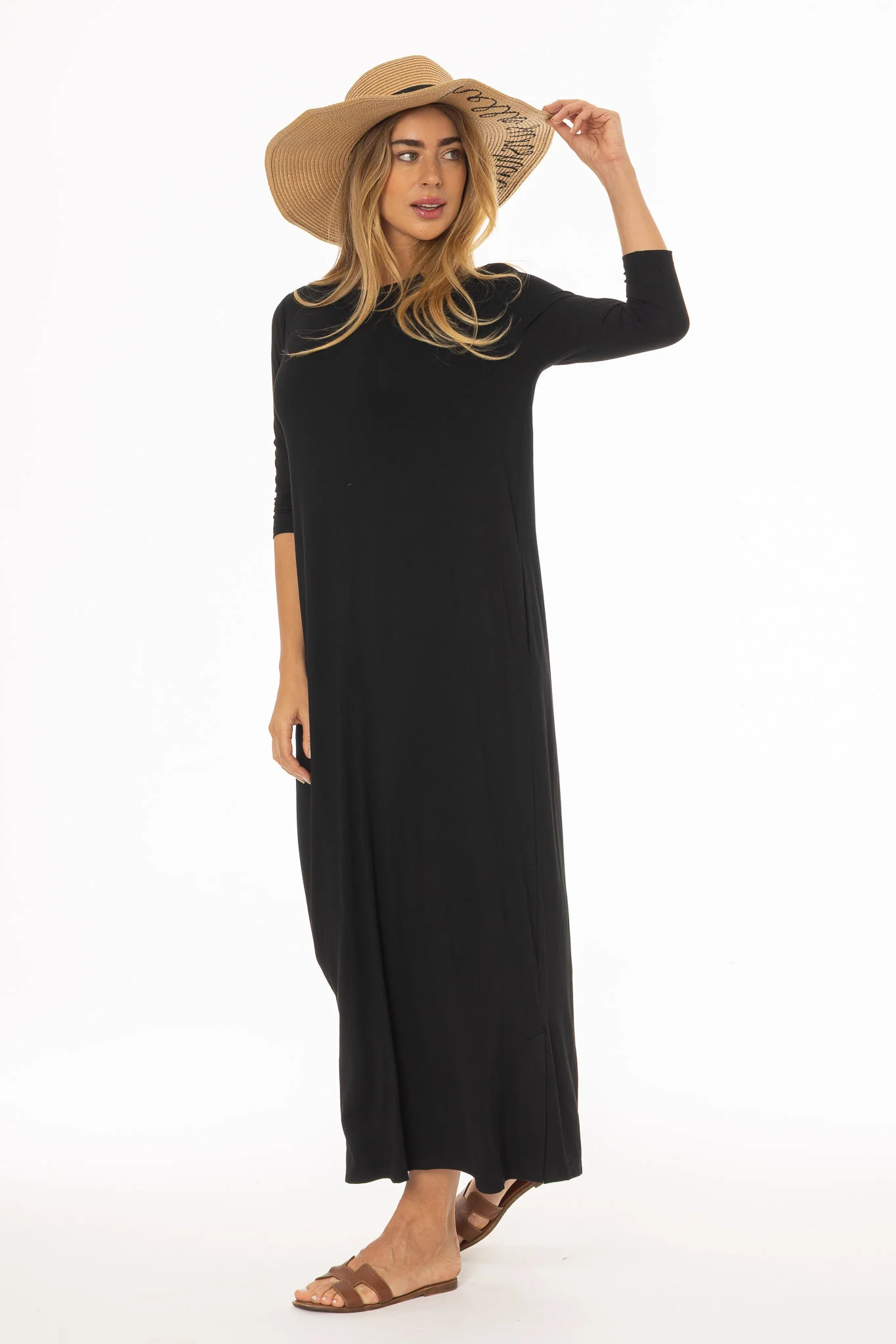 Black Side Slit Maxi Dress - Image 2