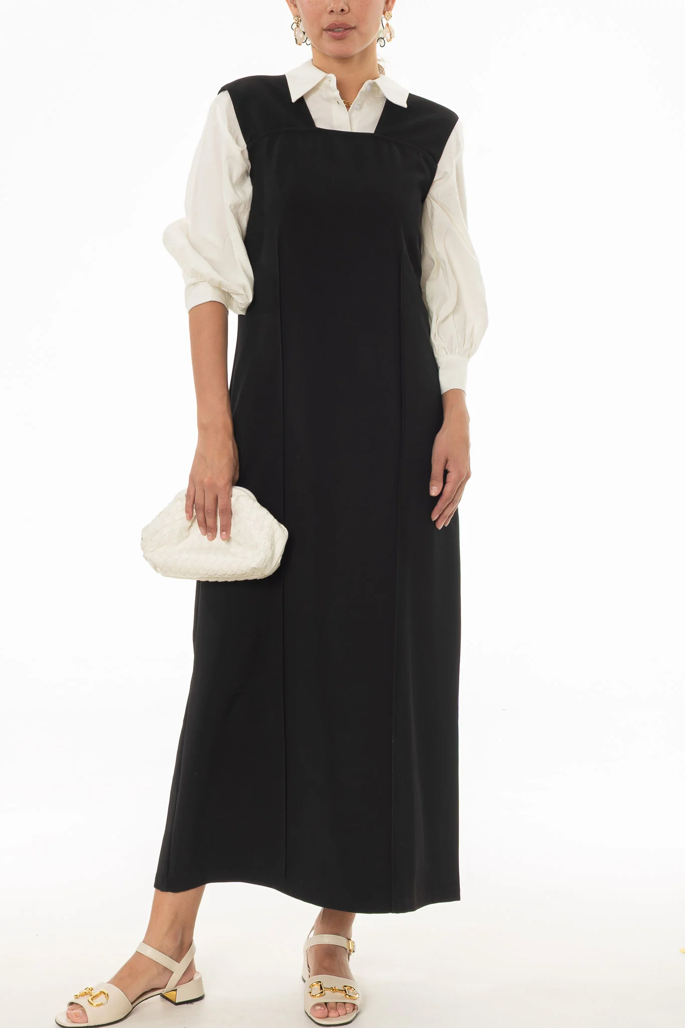 Black Square Neck Maxi Jumper - Image 2