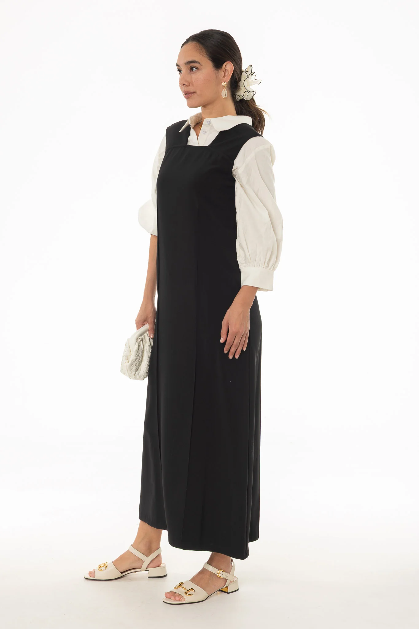 Black Square Neck Maxi Jumper - Image 3