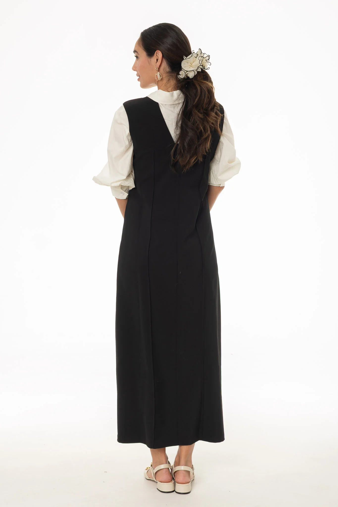 Black Square Neck Maxi Jumper - Image 4