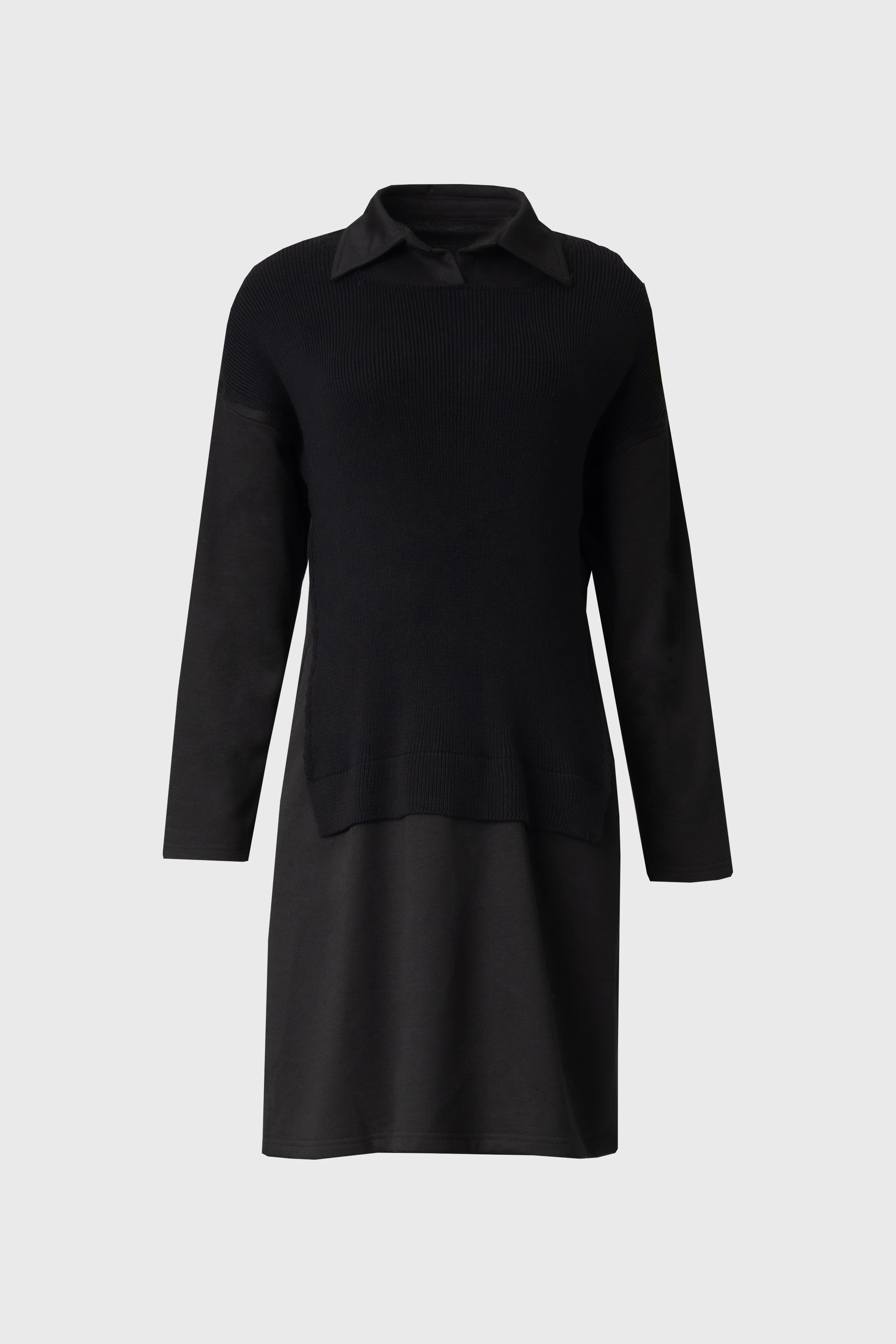 Black Sweater Shirt Dress - Image 6