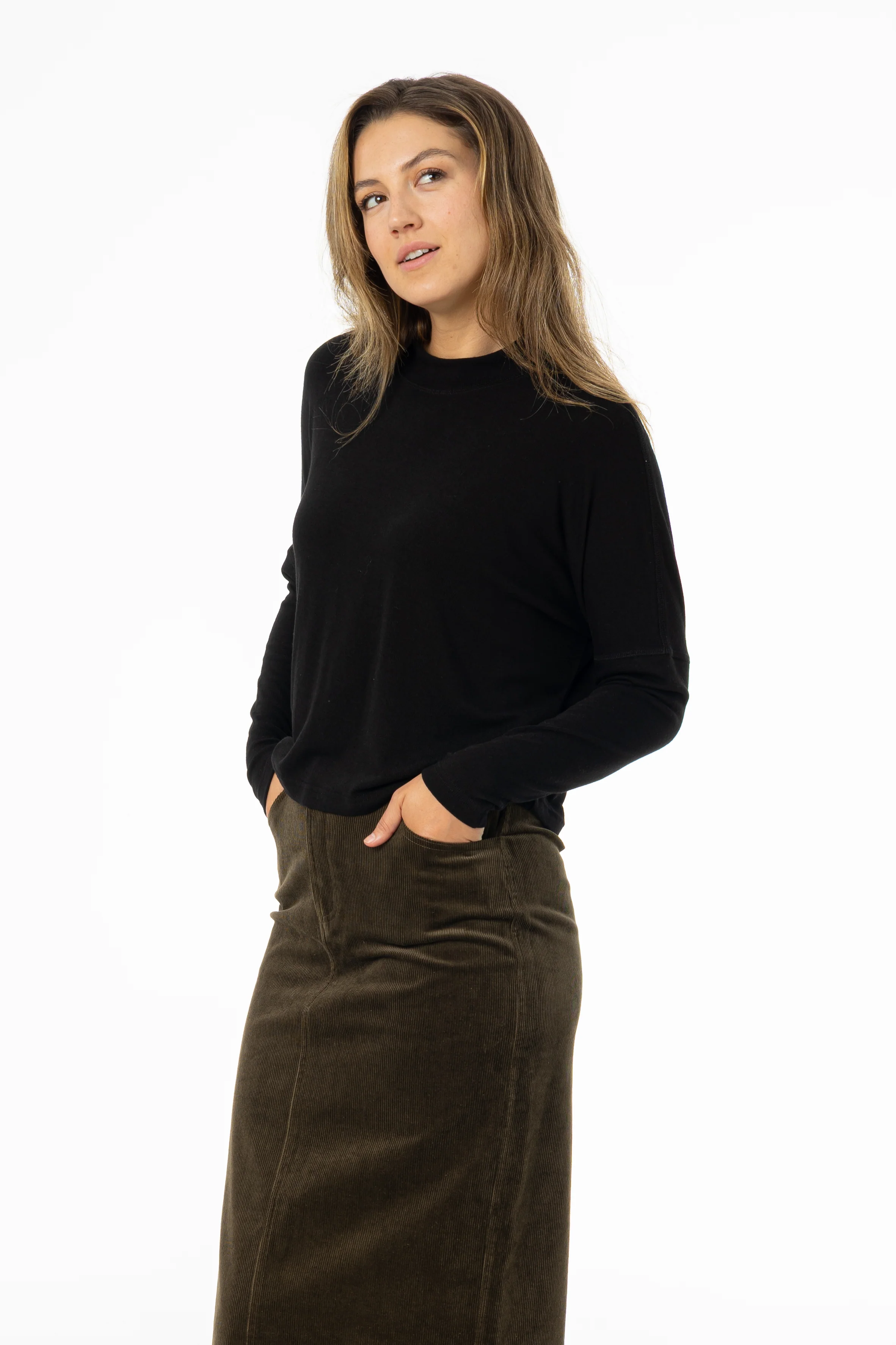 Black Swing Mock Neck Top - Image 2