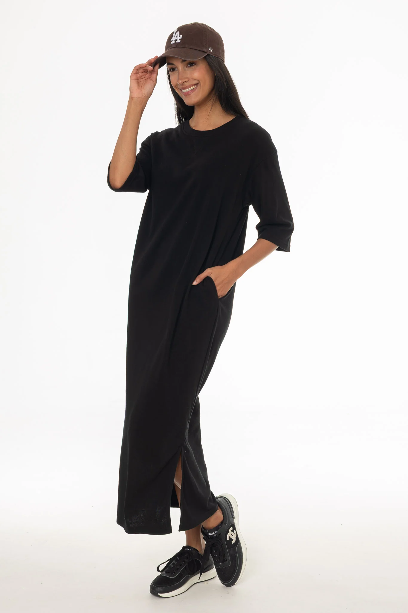 Black Terry Maxi Dress - Image 3