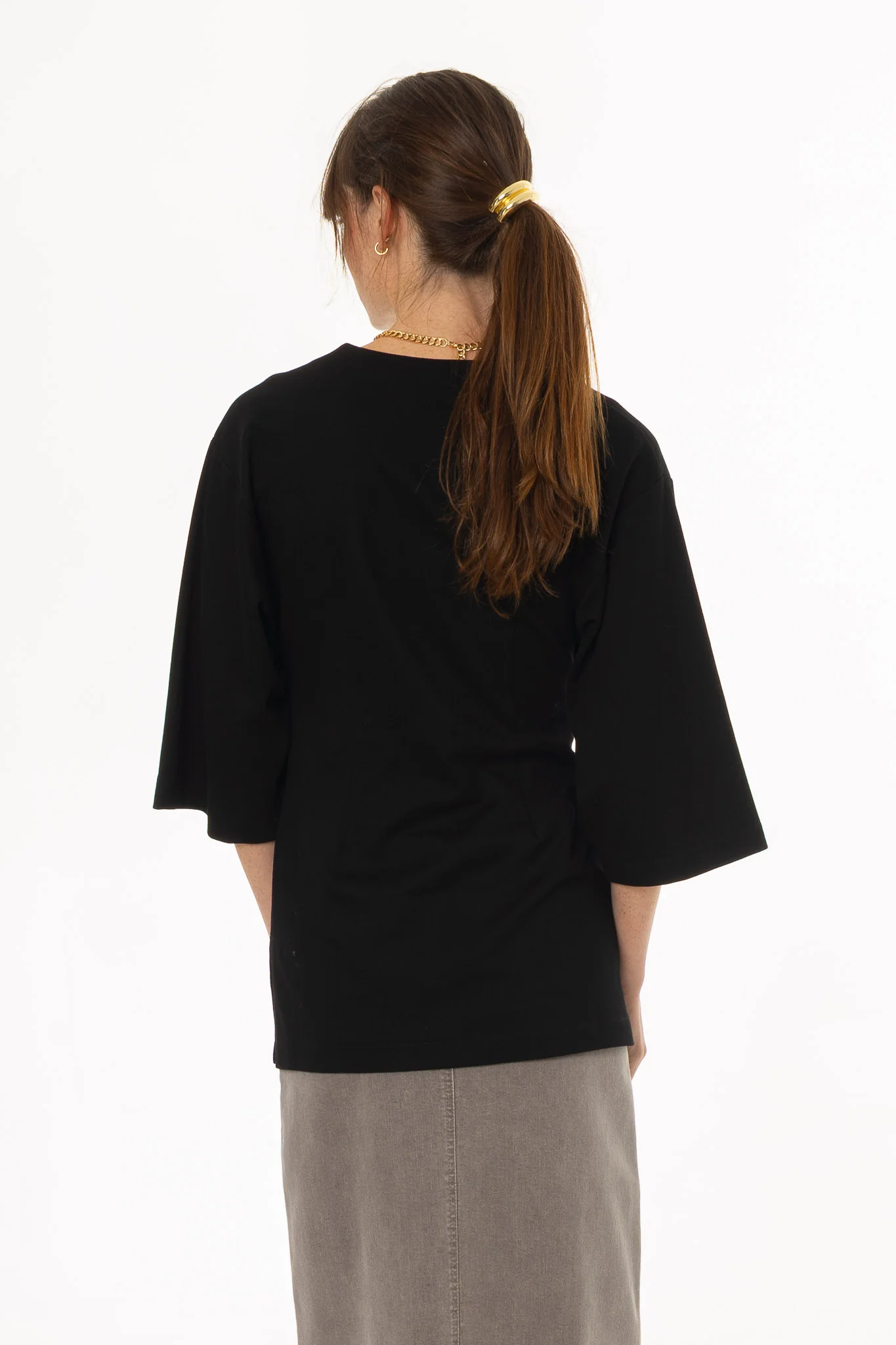 Black Textured Twist Top - Image 5