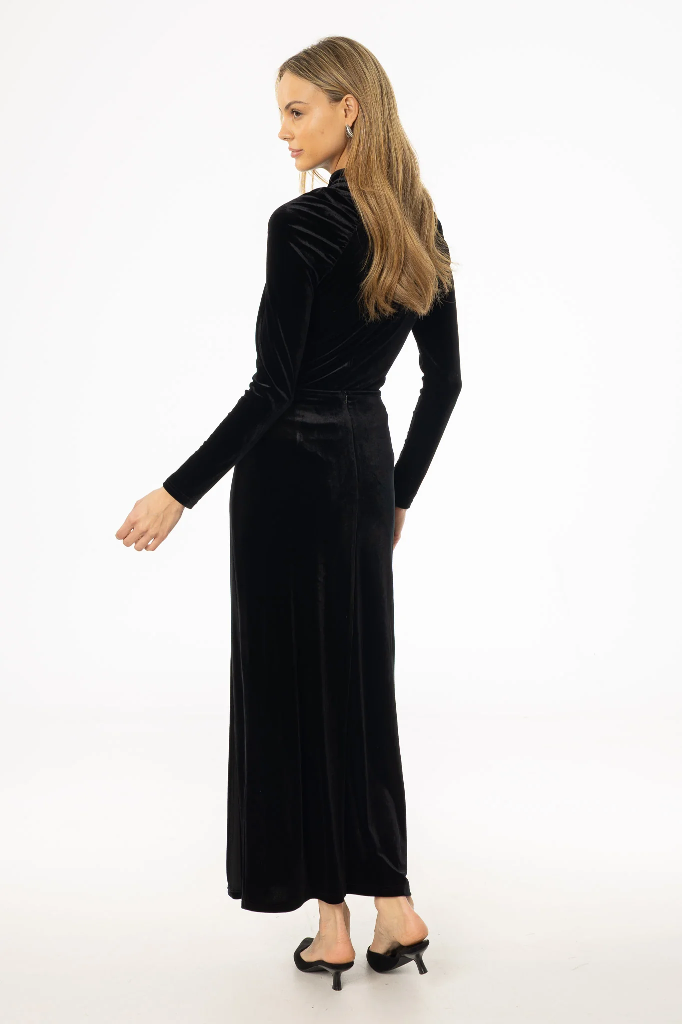 Black Velour Rose Skirt - Image 4