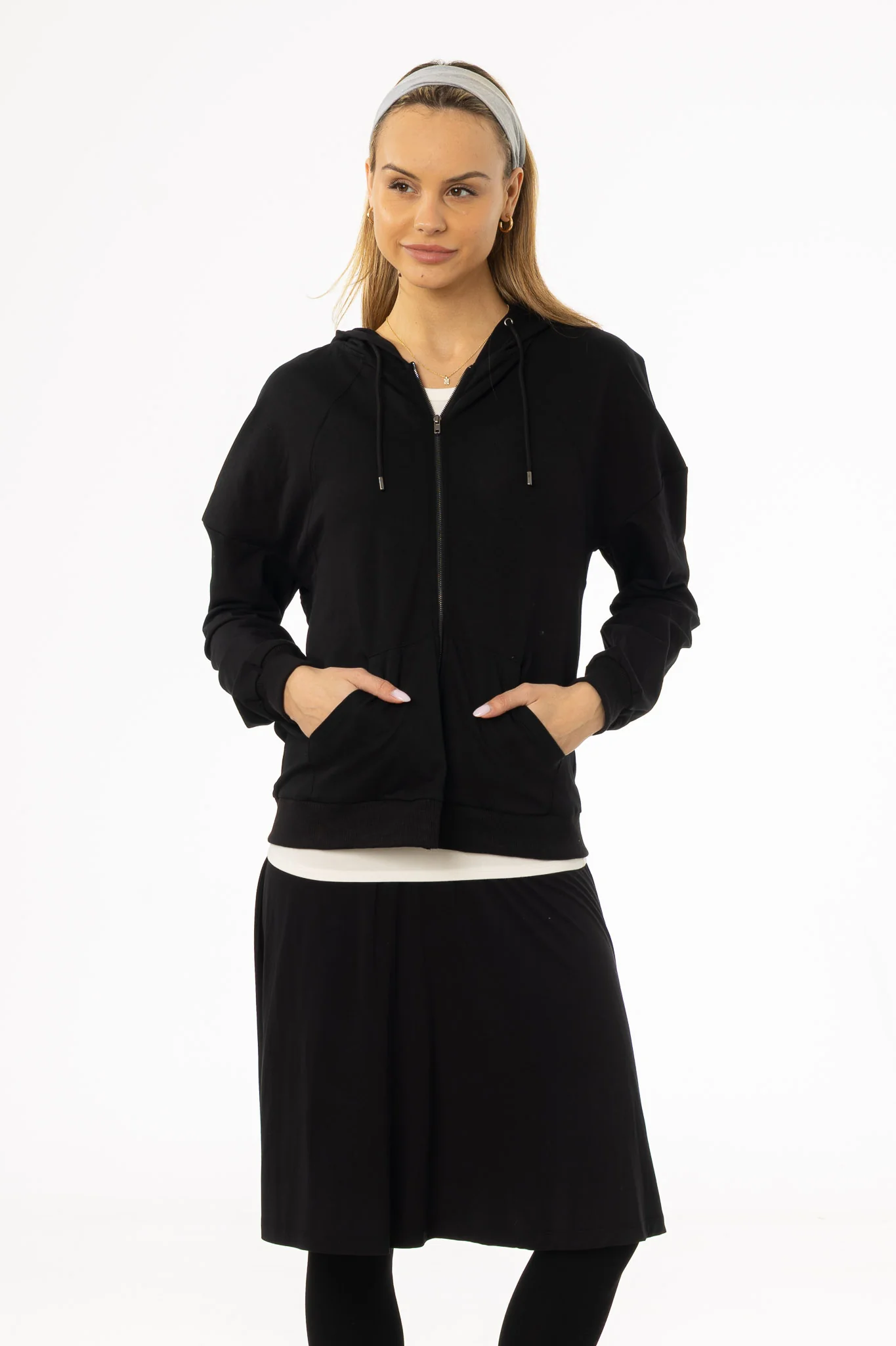Black Zip Up Sweatshirt - Image 5