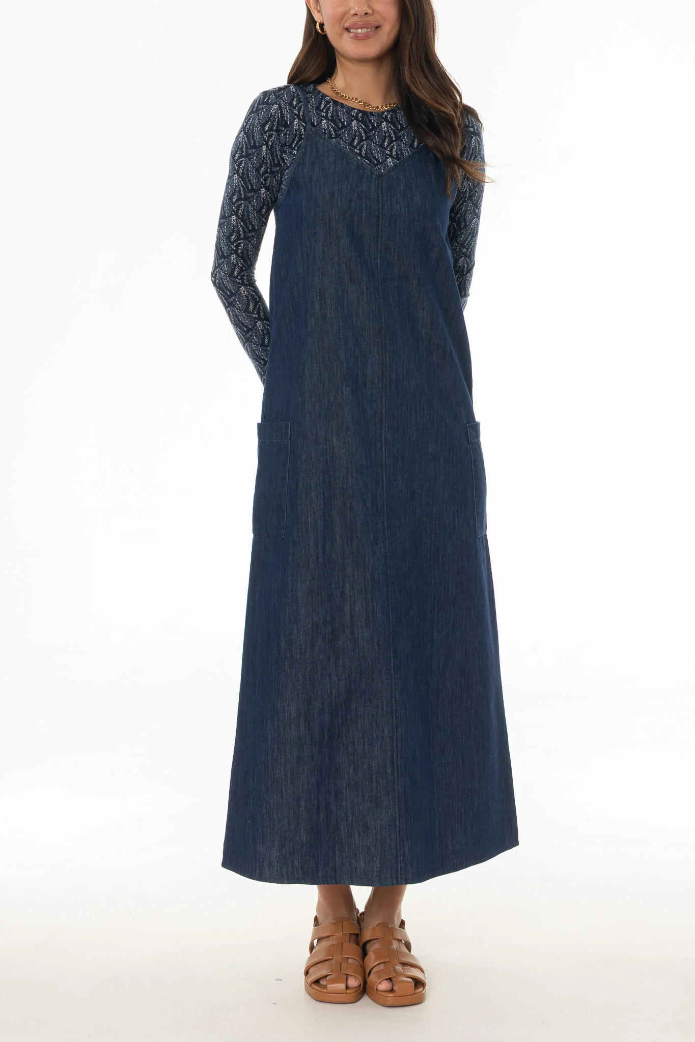 Blue Cargo Denim Maxi Jumper - Image 2