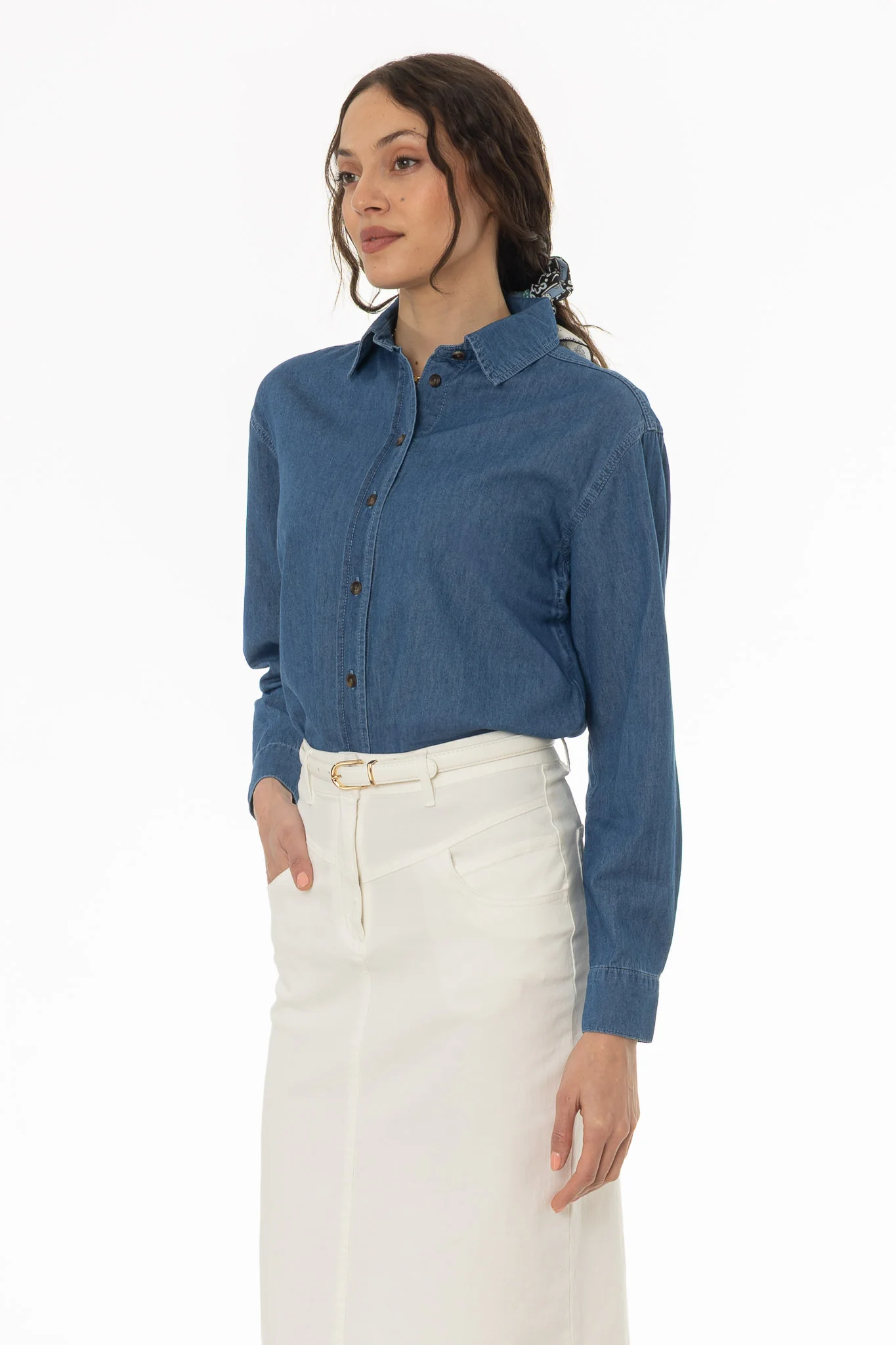 Blue Denim Blouse - Image 3