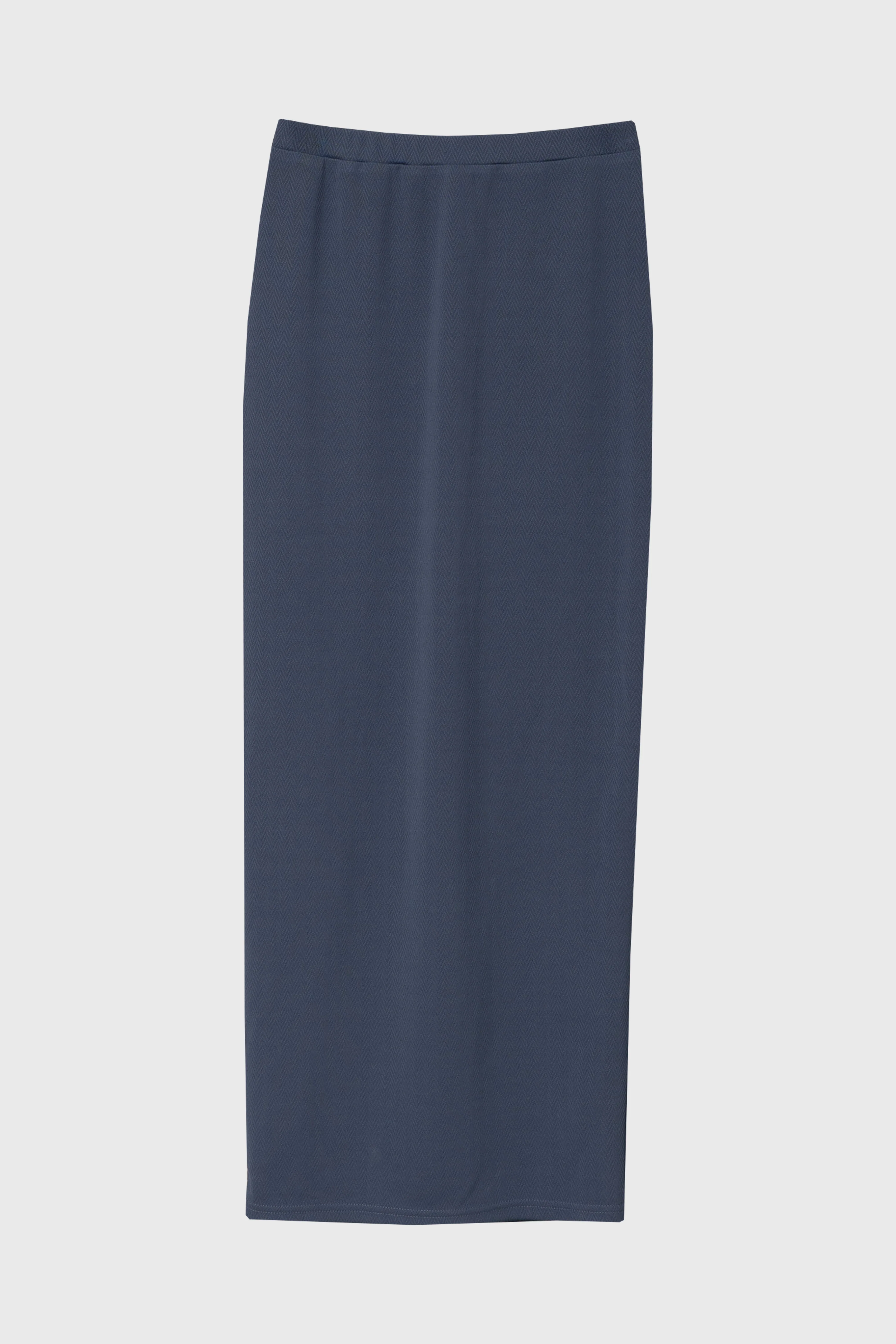 Blue Herringbone Textured Skirt - Image 6